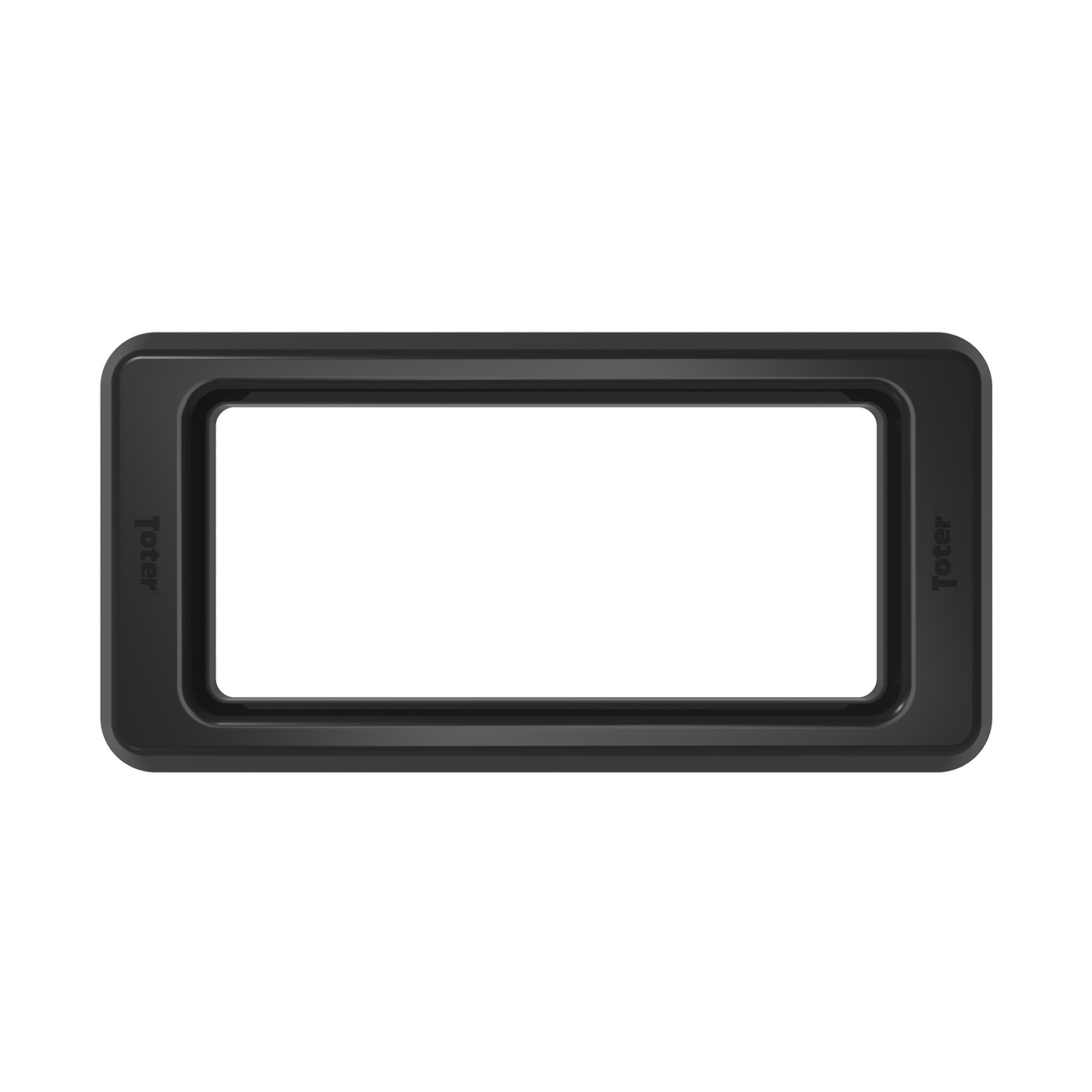 TOTER Trash Can Lid with Open Top - 23 Gal., Black, Molded Plastic, Model# SL000-6