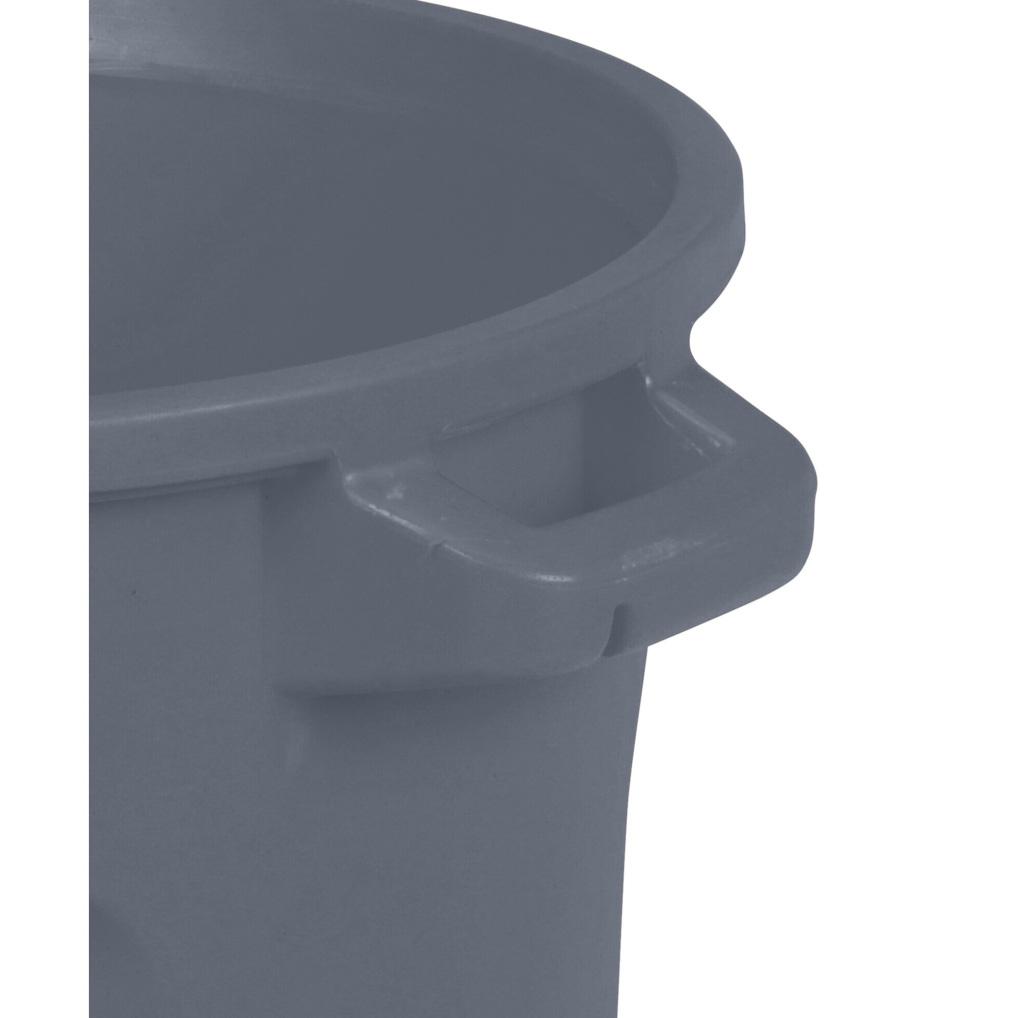 Trash Can: 20 gal, Round, Blue