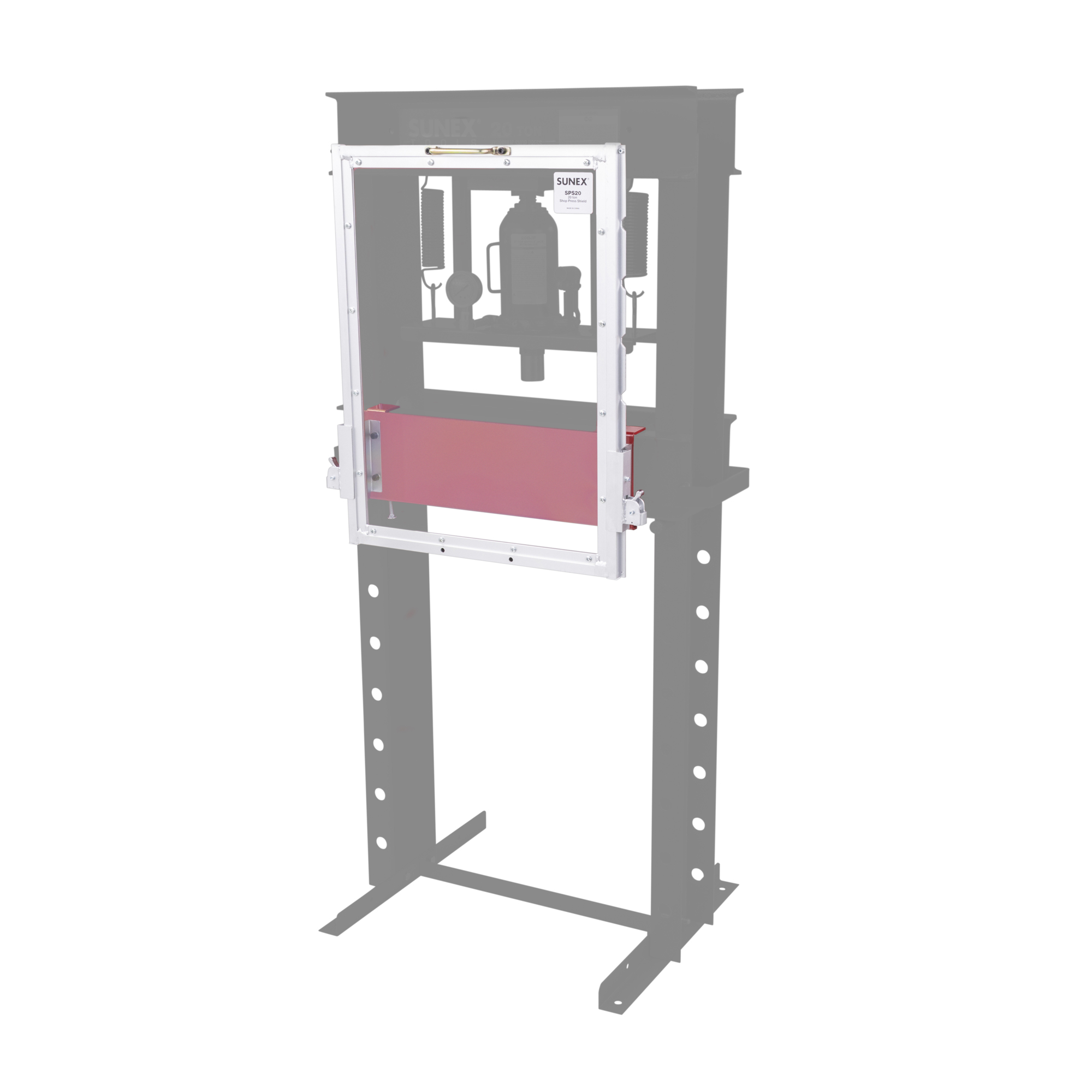 Sunex Tools Safety Shield for 20-Ton Shop Press — Aluminum Frame, Impact-Resistant Polycarbonate, Model# SPS20