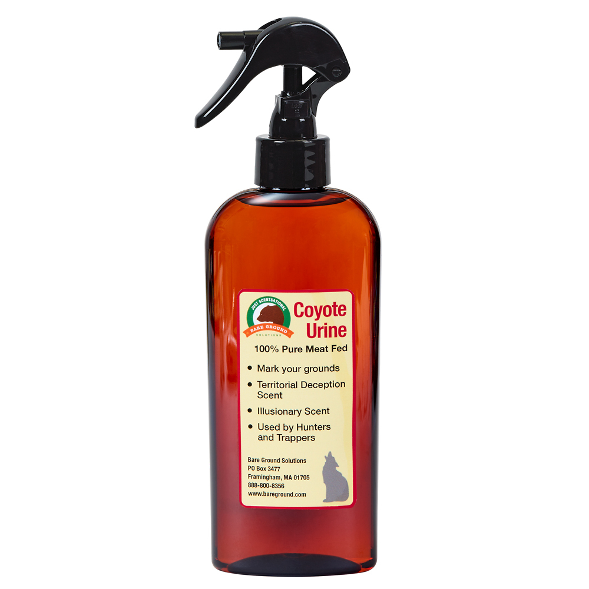 Bare Ground, 8oz Container of Coyote Urine with Sprayer, Model# RS-8TR