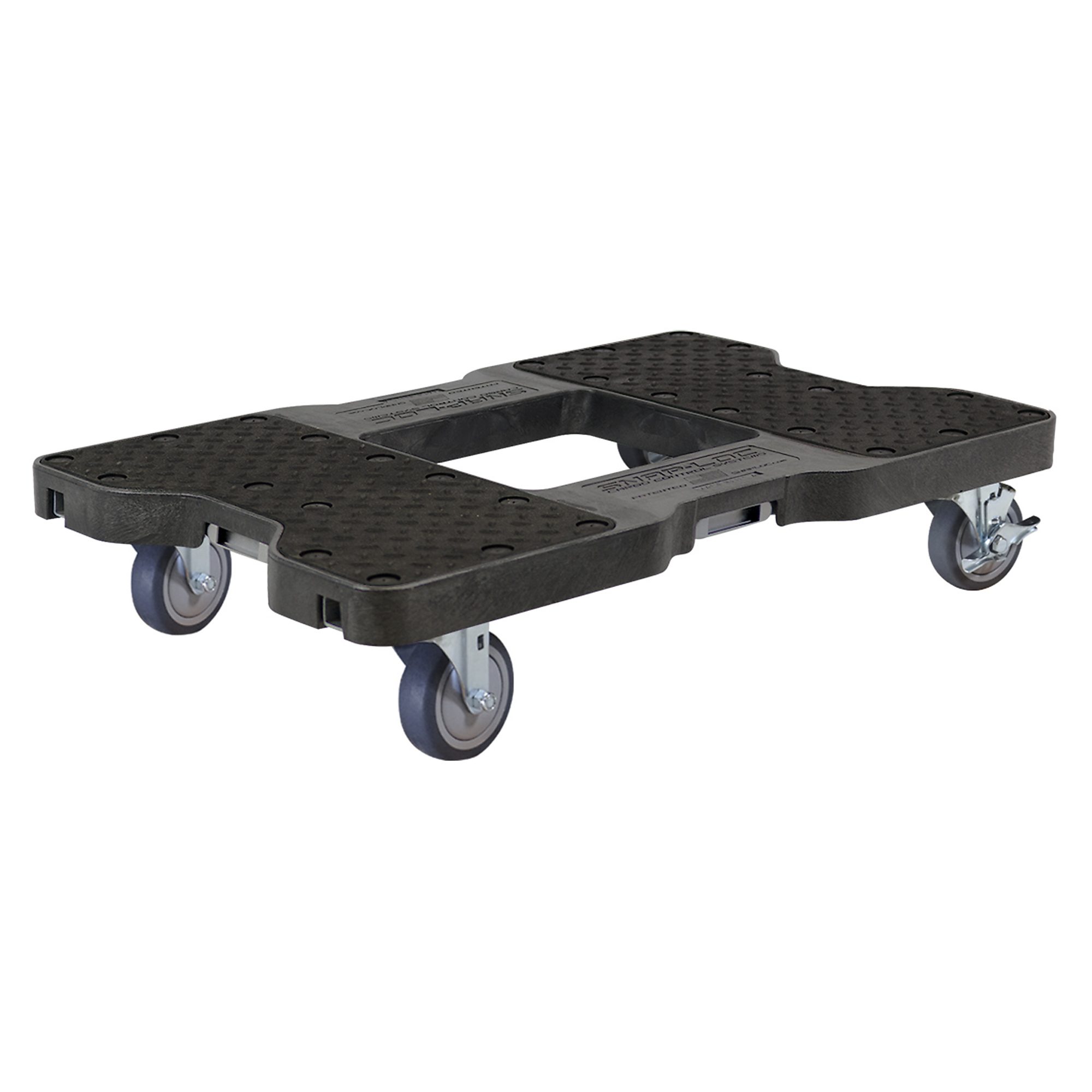 Snap-Loc General Purpose E-Track Dolly - 1200-Lb. Capacity, 32in. x 20.5in. x 7in., HDPE and Steel, Black, Model# SL1200D4TB