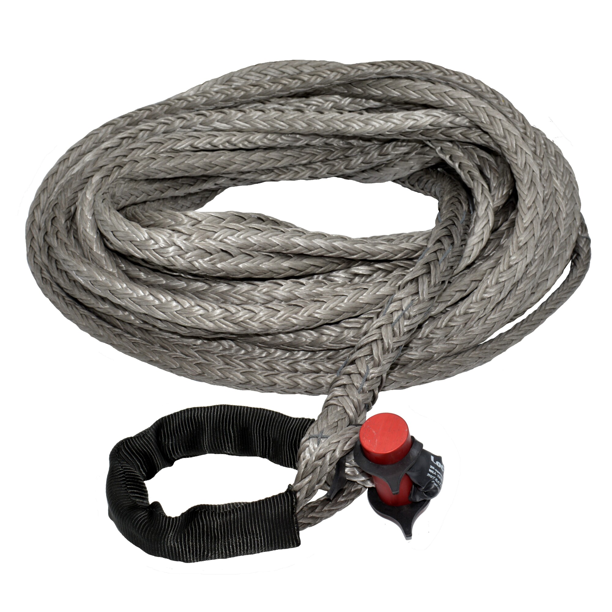 LockJaw, Synthetic Winch Rope Line Ext. w/Shackle, Max. Capacity 39498 lb, Length 75 ft, Diameter 9/16 in, Model# 21-0563075