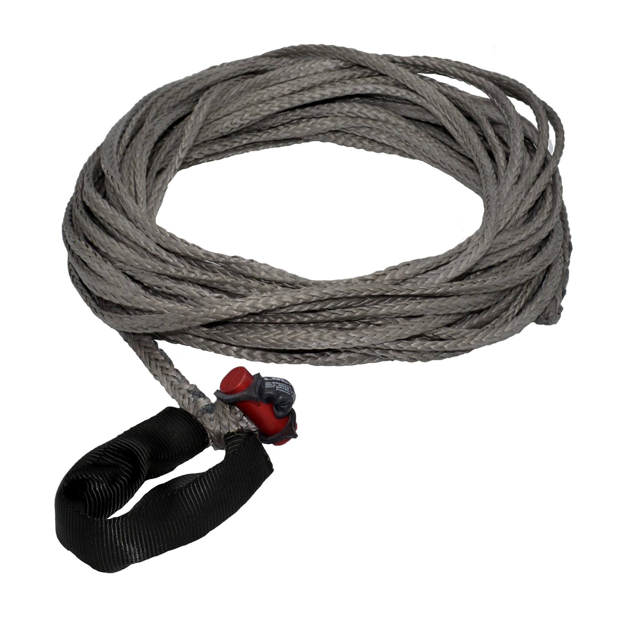 LockJaw, Synthetic Winch Rope Line Ext. w/Shackle, Max. Capacity 8499 lb, Length 75 ft, Diameter 1/4 in, Model# 21-0250075