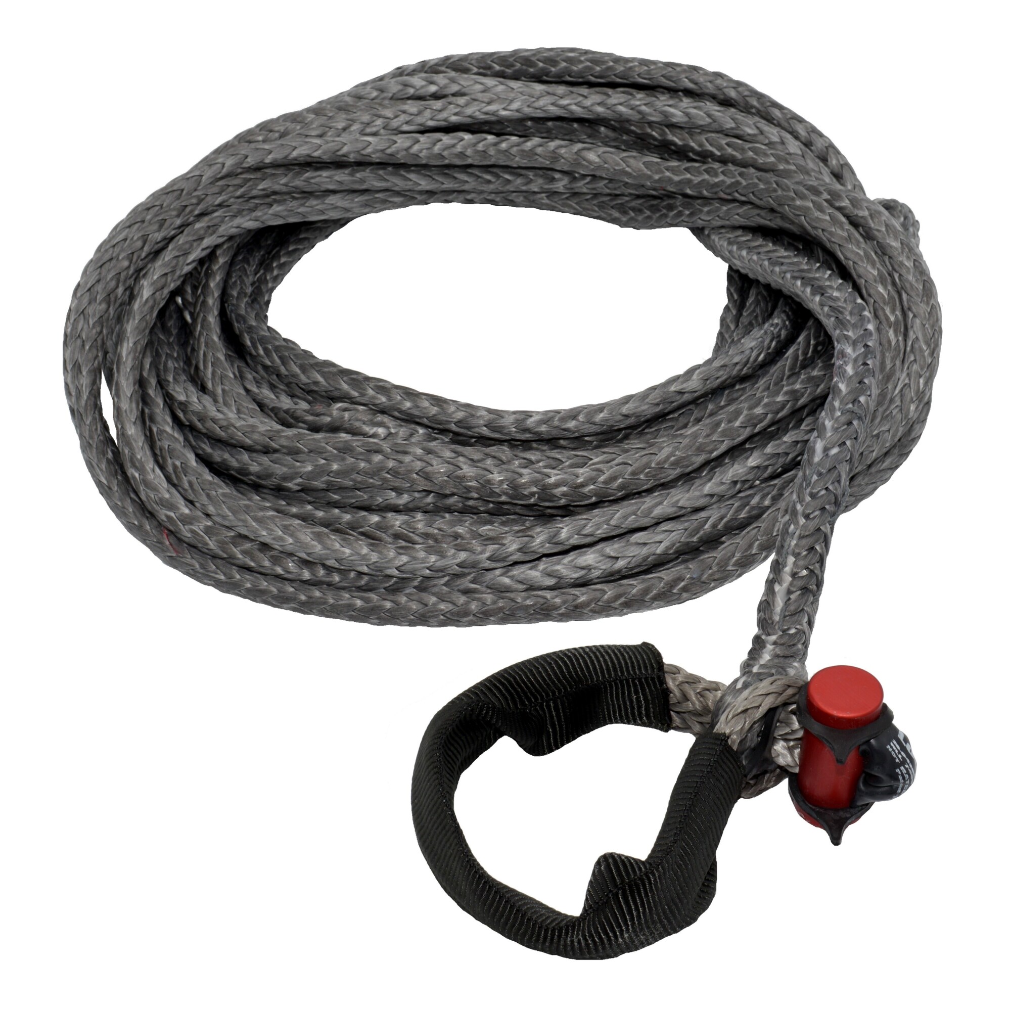 LockJaw, Synthetic Winch Rope Line w/Shackle, Max. Capacity 22200 lb, Length 50 ft, Diameter 7/16 in, Model# 20-0438050