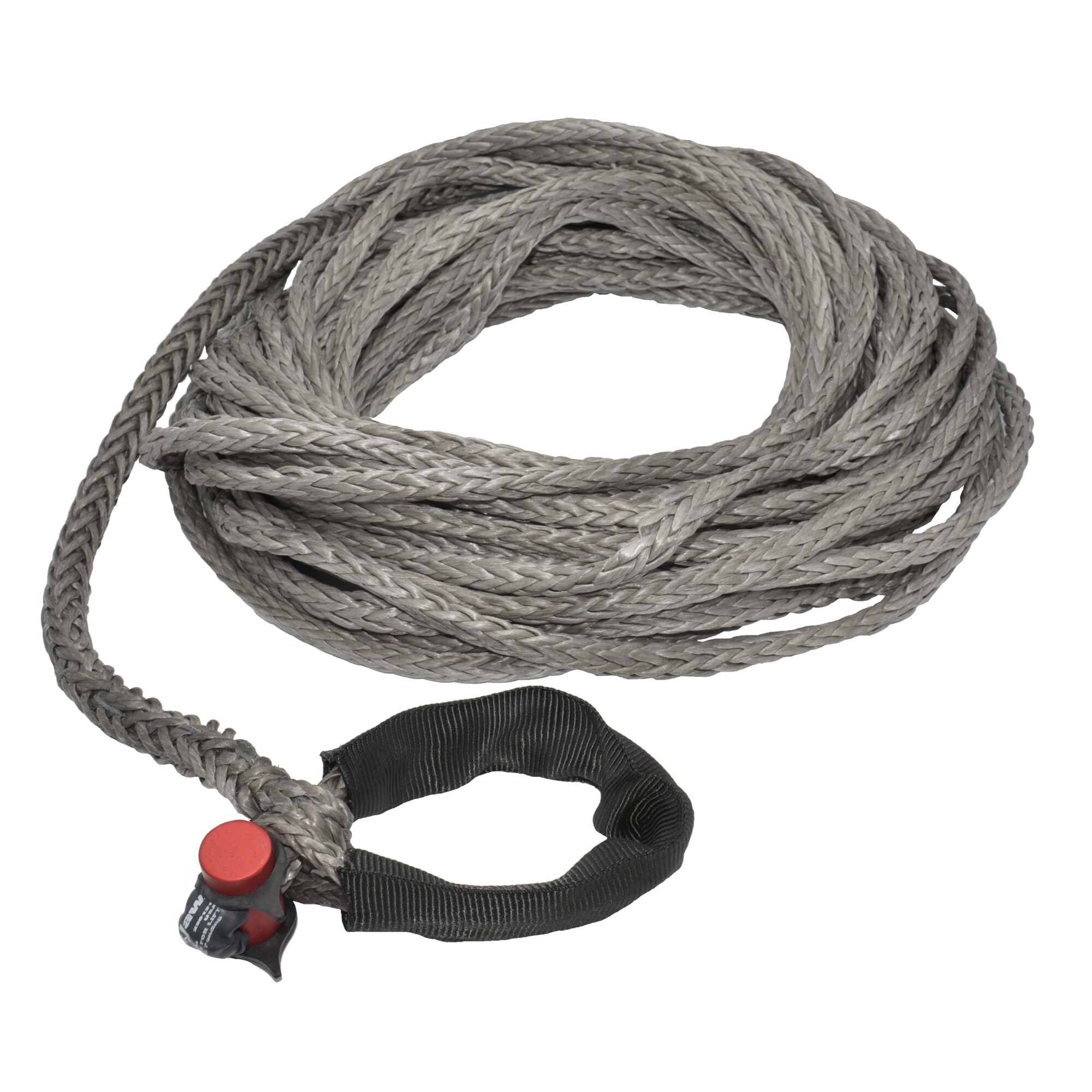 LockJaw, Synthetic Winch Rope Line w/Shackle, Max. Capacity 22200 lb, Length 75 ft, Diameter 7/16 in, Model# 20-0438075