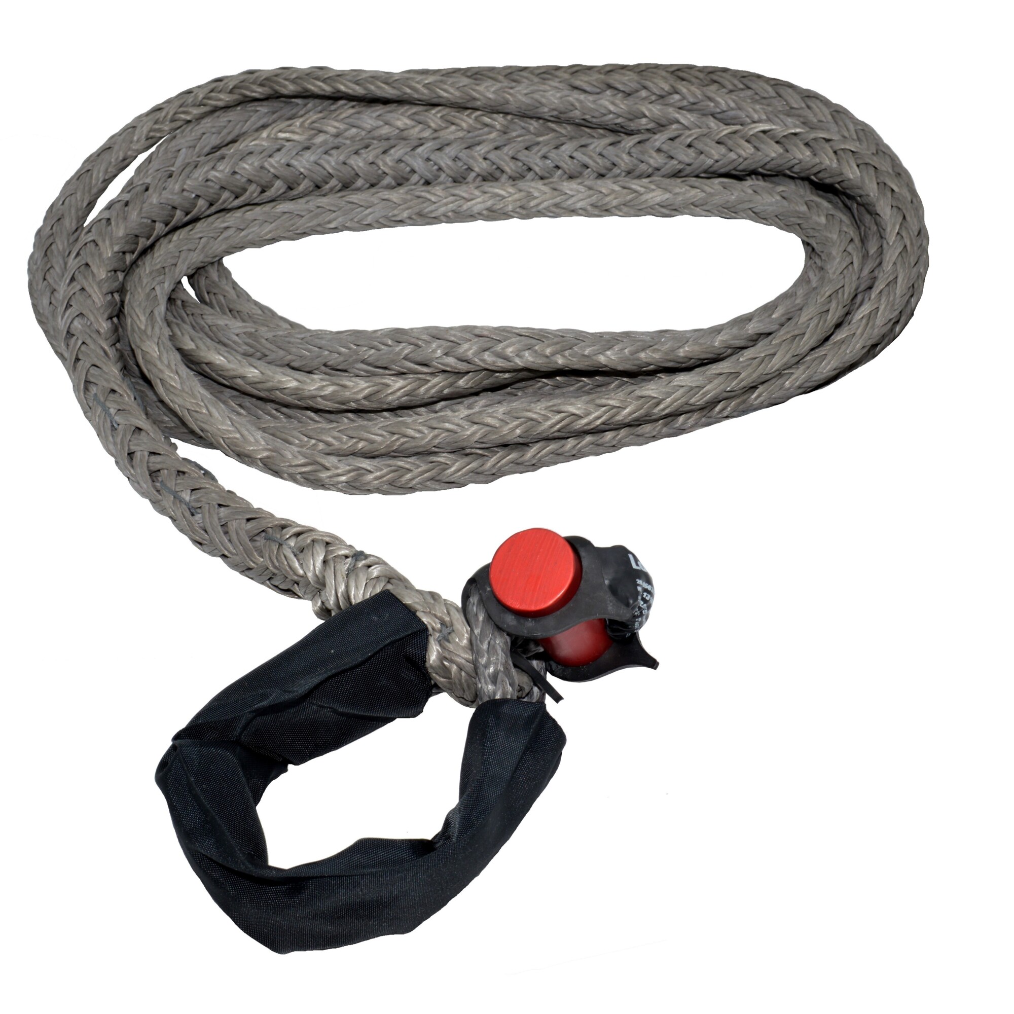 LockJaw, Synthetic Winch Rope Line Ext. w/Shackle, Max. Capacity 39498 lb, Length 25 ft, Diameter 9/16 in, Model# 21-0563025