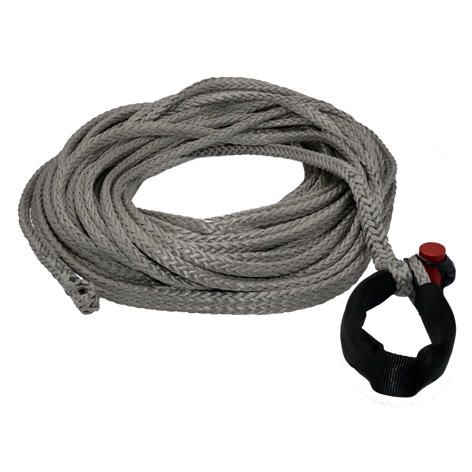 LockJaw, Synthetic Winch Rope Line w/Shackle, Max. Capacity 19800 lb, Length 150 ft, Diameter 3/8 in, Model# 20-0375150
