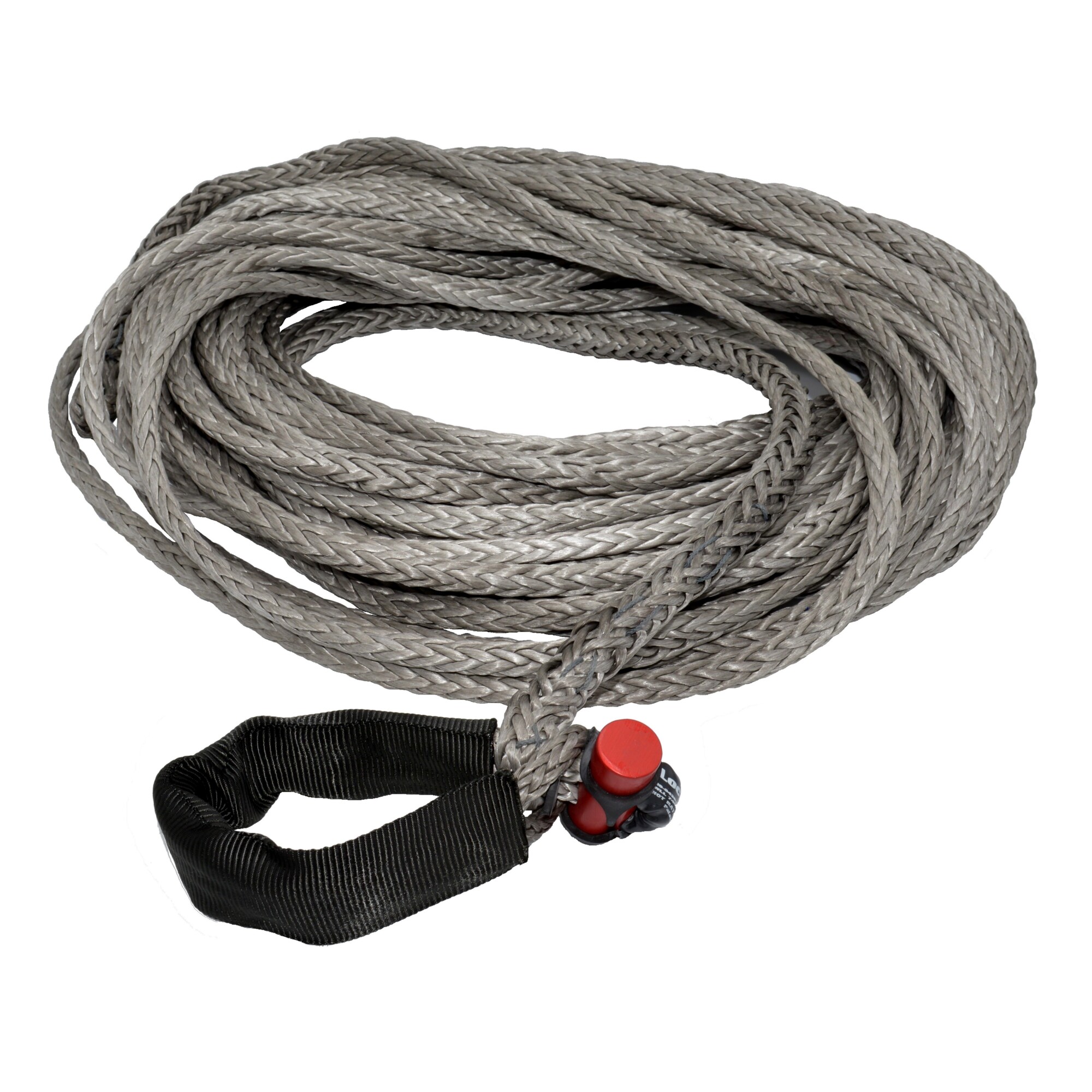 LockJaw, Synthetic Winch Rope Line Ext. w/Shackle, Max. Capacity 22200 lb, Length 100 ft, Diameter 7/16 in, Model# 21-0438100