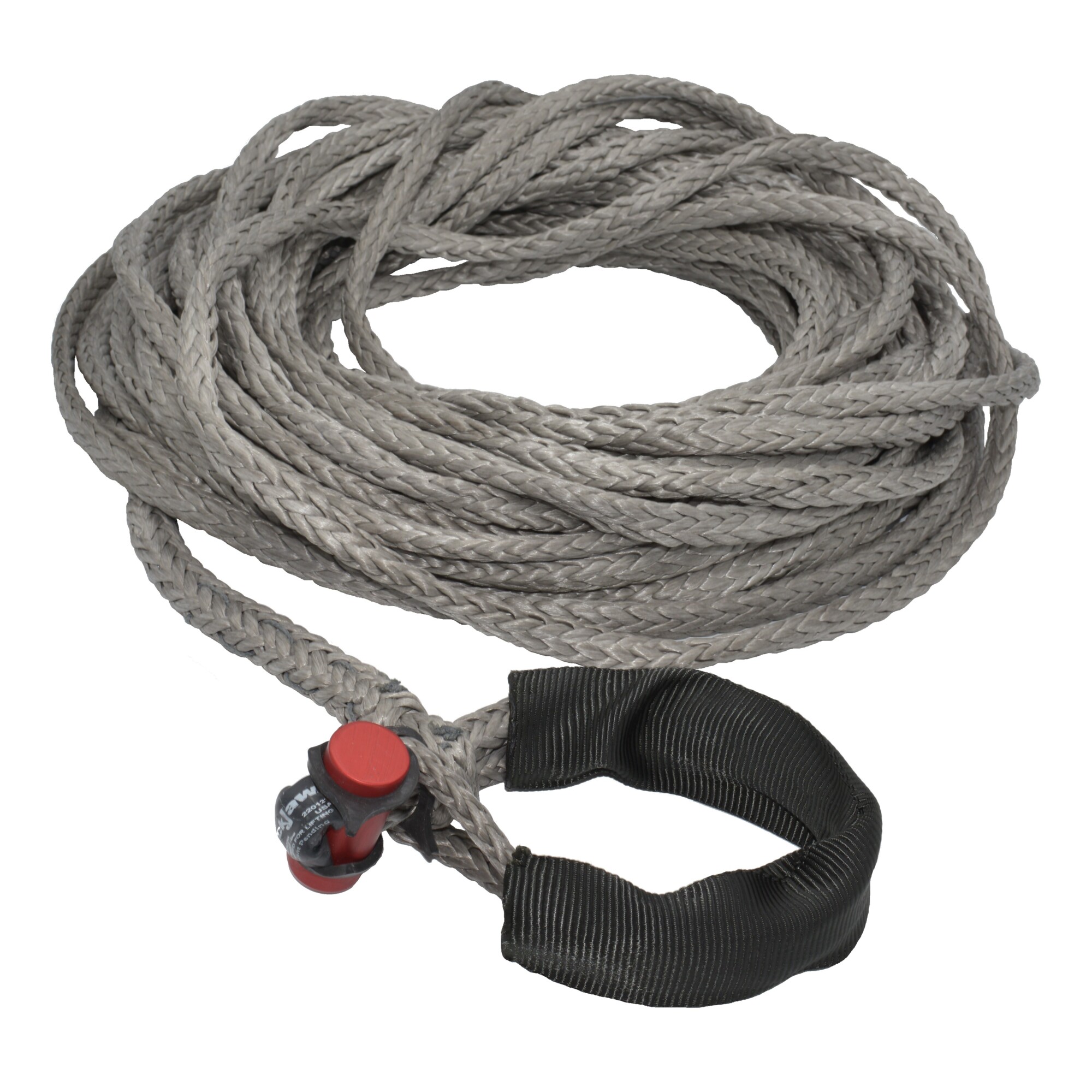 LockJaw, Synthetic Winch Rope Line w/Shackle, Max. Capacity 19800 lb, Length 85 ft, Diameter 3/8 in, Model# 20-0375085