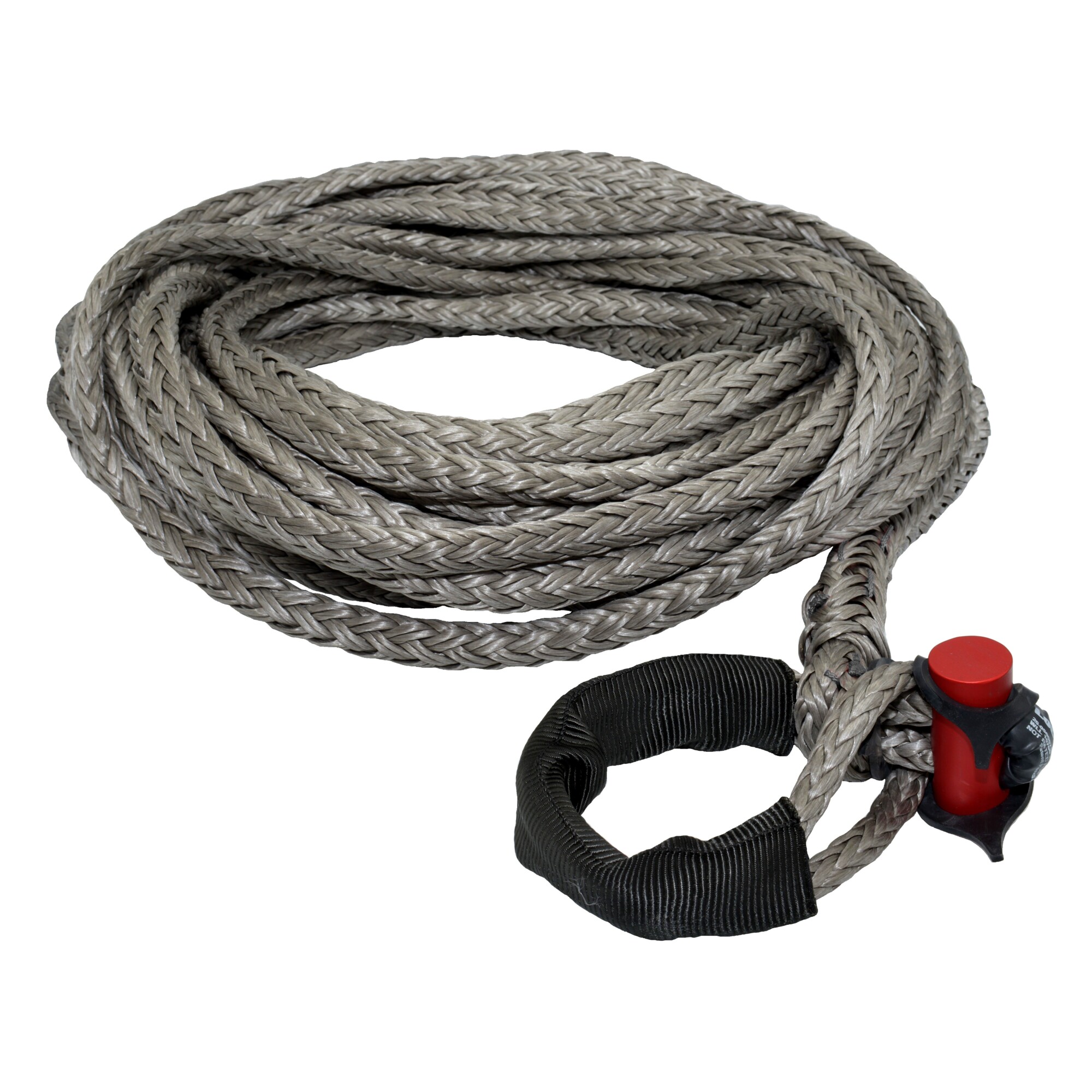 LockJaw, Synthetic Winch Rope Line Ext. w/Shackle, Max. Capacity 32100 lb, Length 75 ft, Diameter 1/2 in, Model# 21-0500075