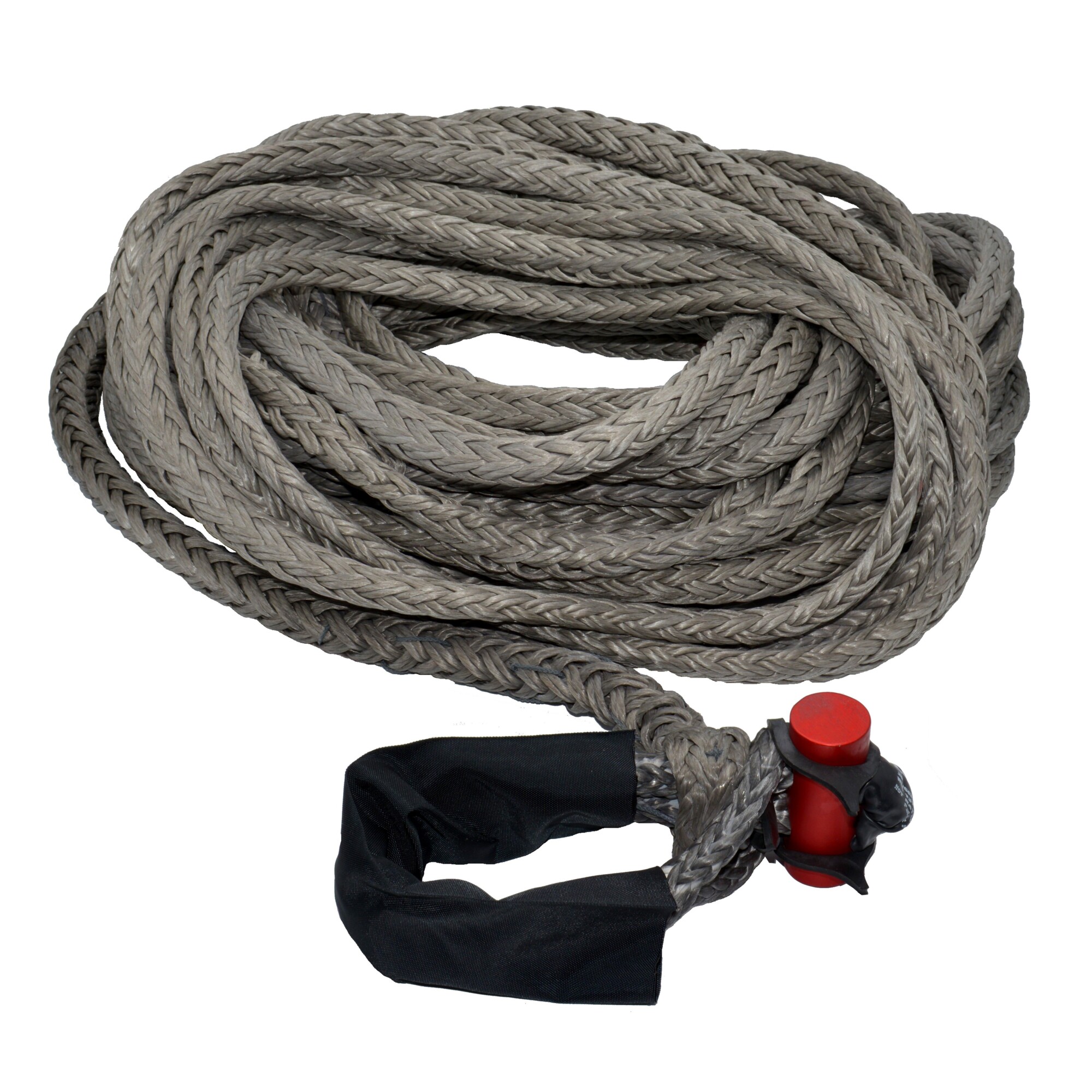 LockJaw, Synthetic Winch Rope Line Ext. w/Shackle, Max. Capacity 39498 lb, Length 100 ft, Diameter 9/16 in, Model# 21-0563100