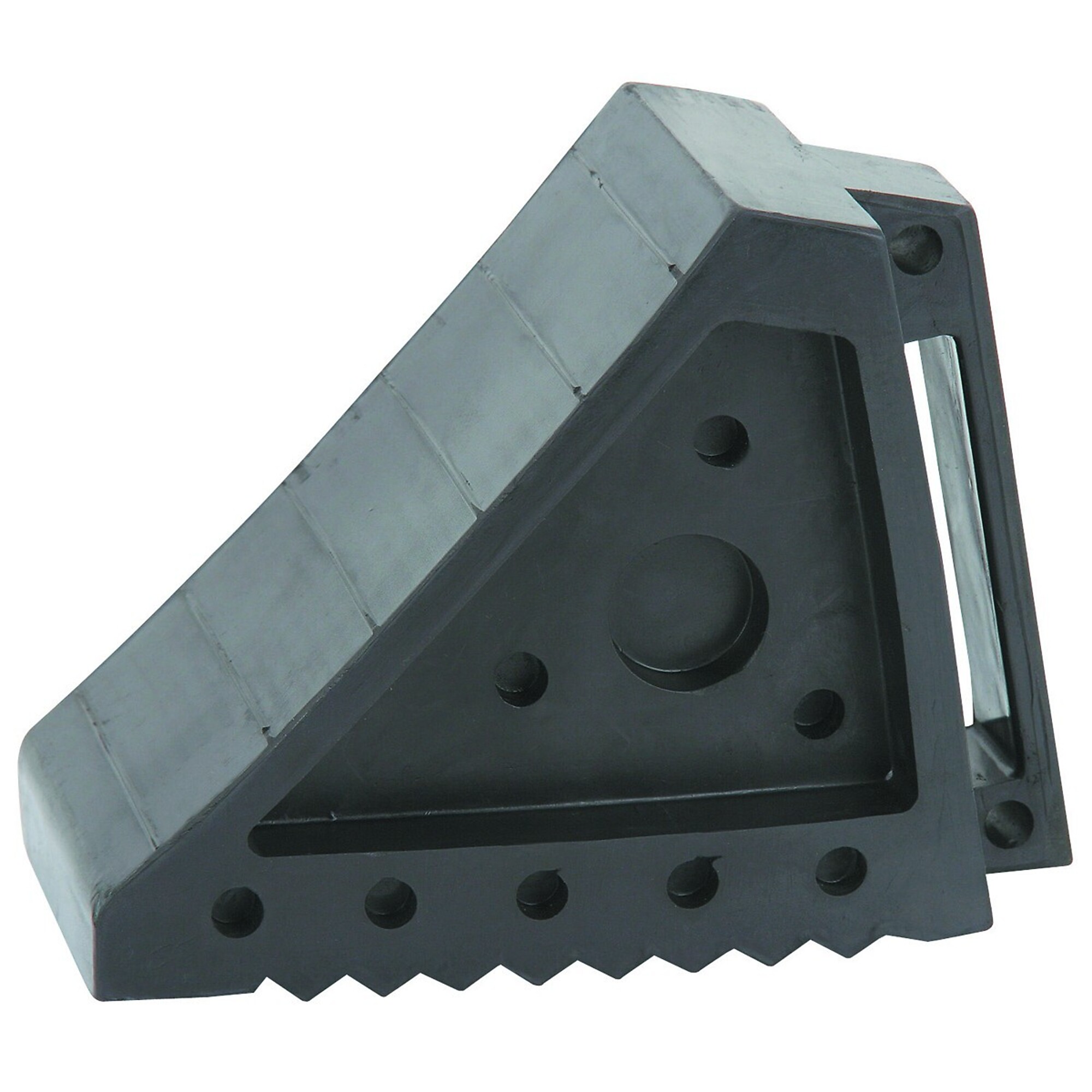 Shop Tuff Solid Rubber Wheel Chock - 8in. x 4in. x 6in., Anti-Slip, Model# STF-864RCI