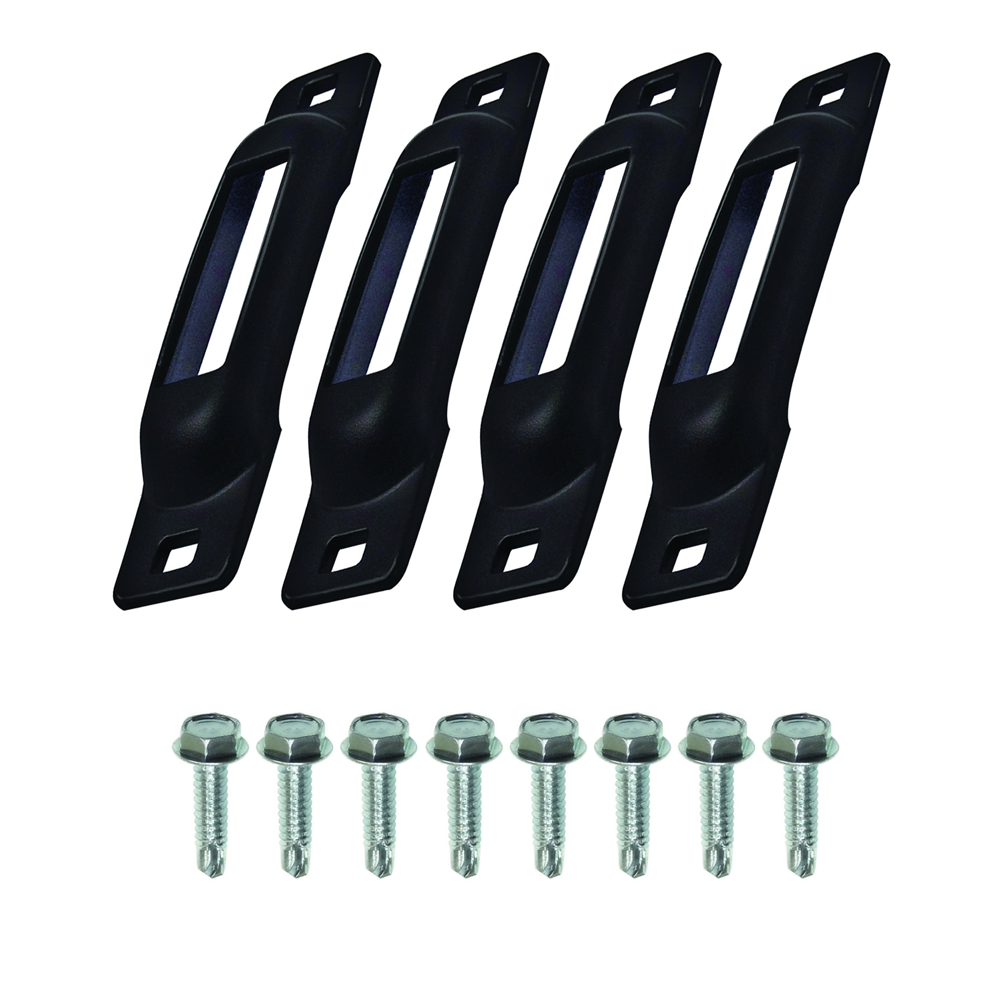 Snap-Loc E-Track Single Strap Anchor Kit - 4 Pcs, 1000-Lb. Working Load, Steel, Black, Model# SLSB4FS