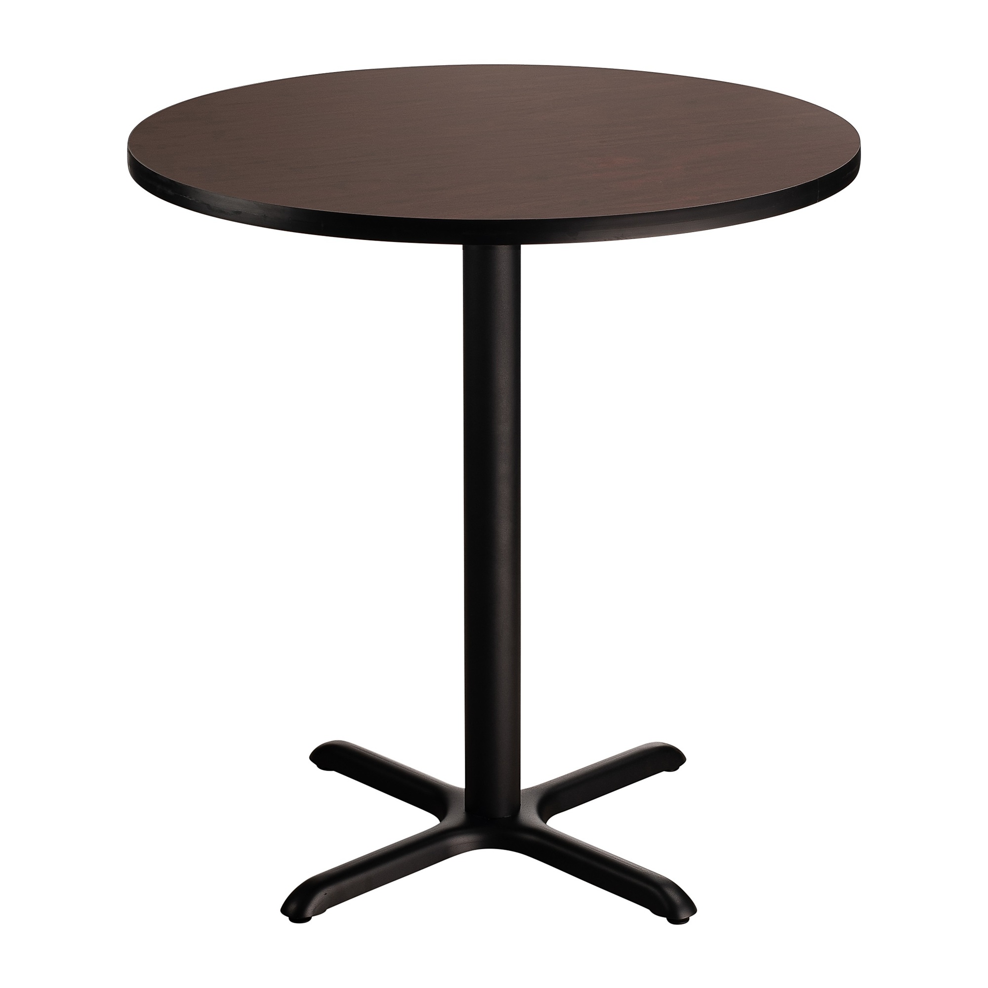 National Public Seating, Cafe Table, 36x36x36 Round "X" Base, Height 36 in, Model# CT13636XCPBTMMY