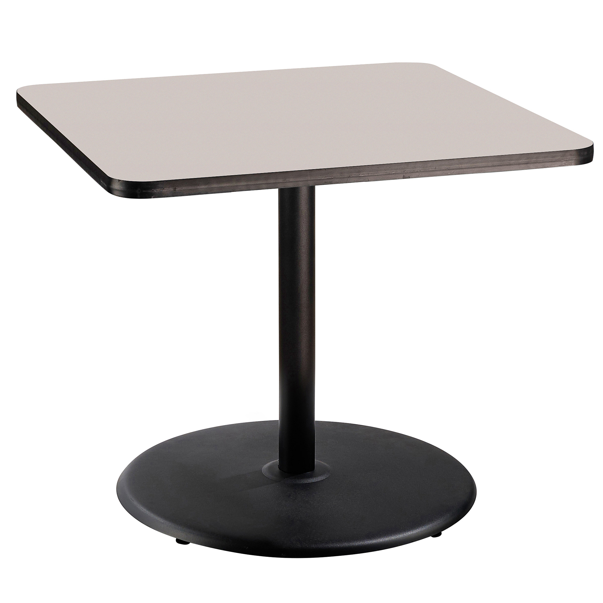 National Public Seating, Cafe Table, 36x36x30 Square "R" Base, Height 30 in, Model# CT33636RDPBTMGY