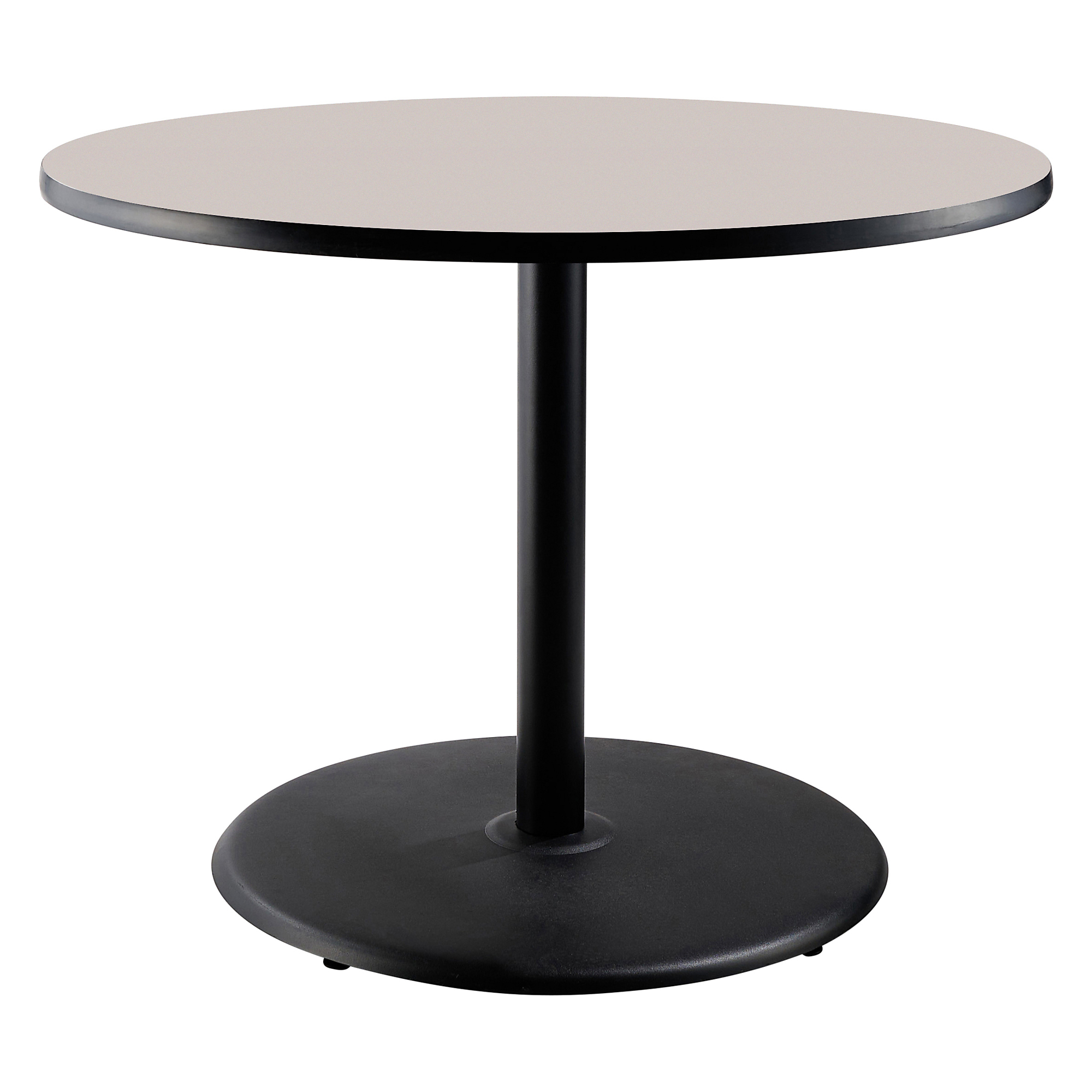 National Public Seating, Cafe Table, 36x36x30 Round "R" Base, Height 30 in, Model# CT13636RDPBTMGY