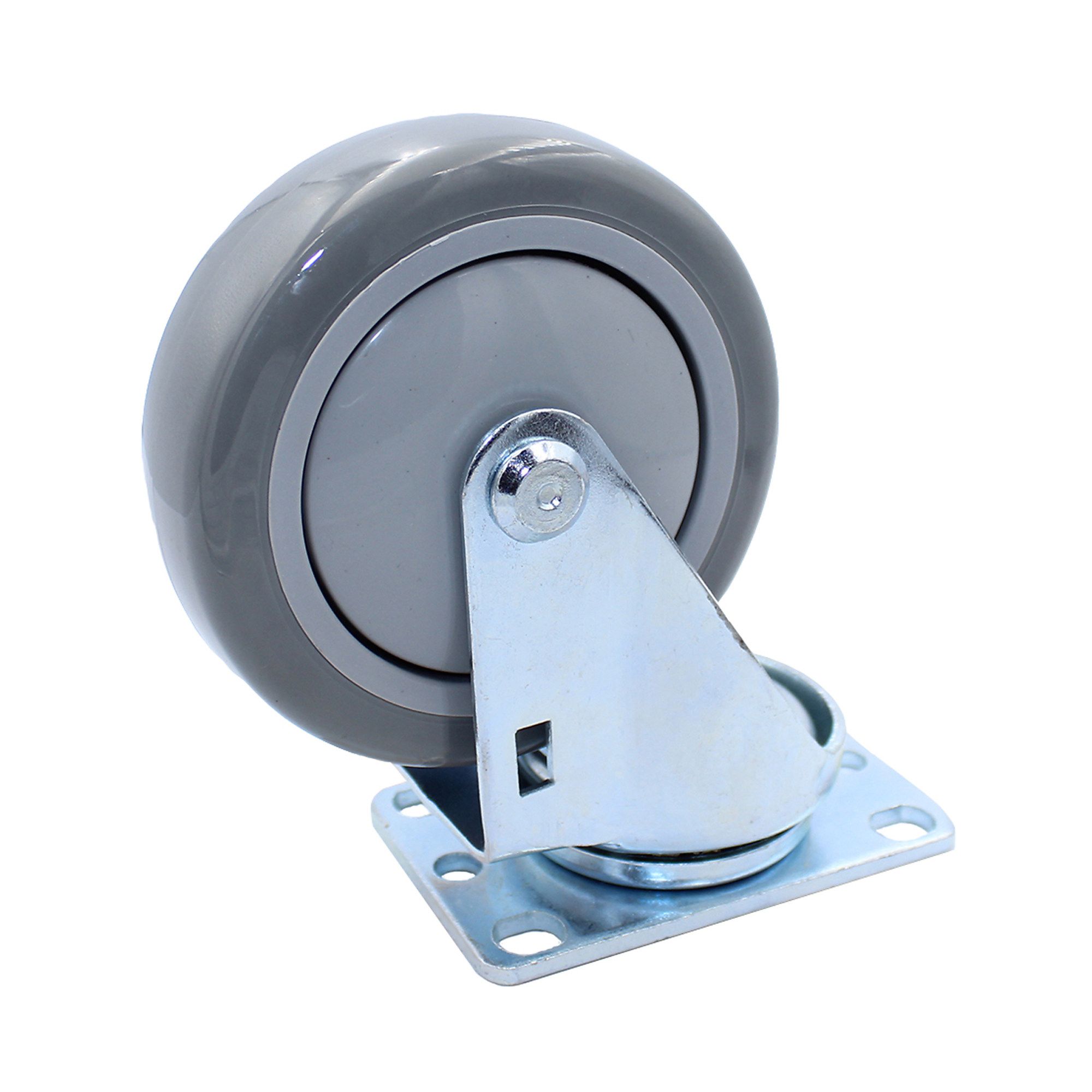Snap-Loc Industrial Strength Polyurethane Swivel Caster - 4in. Wheel Diameter, 375-Lb. Capacity, Model# SLAC4SP