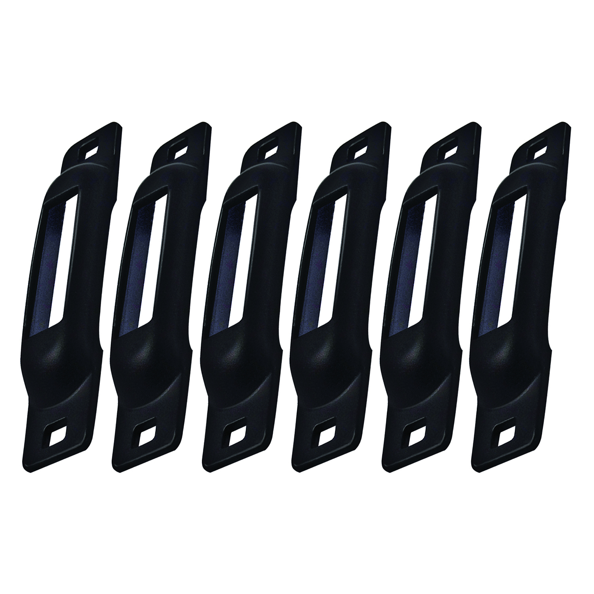 Snap-Loc E-Track Single Strap Anchor - 6 Pk, 1000 lb Working Load, Steel, Black, Model# SLSB6