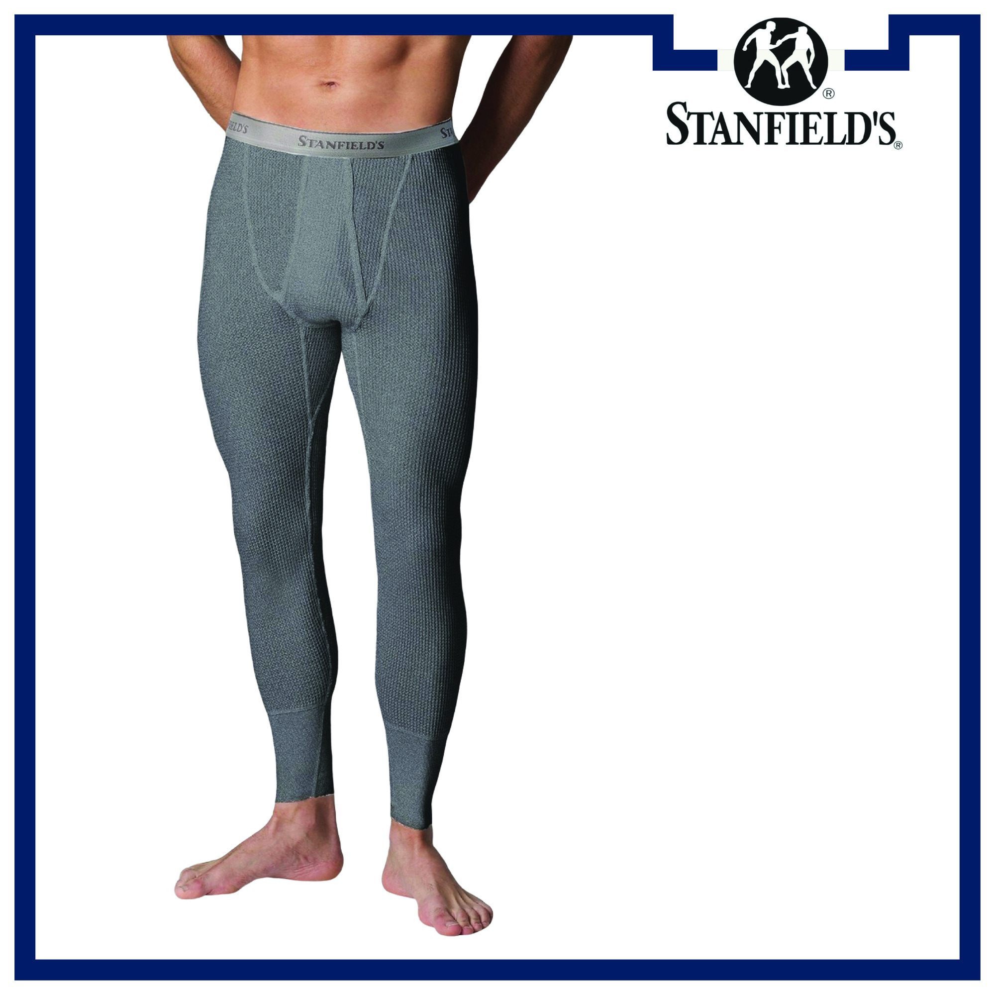 Stanfield's, Men's Thermal Waffle Knit Long Johns, Size S, Color CHARCOAL  MIX, Model# 6622-Charcoal Mix-S Northern Tool