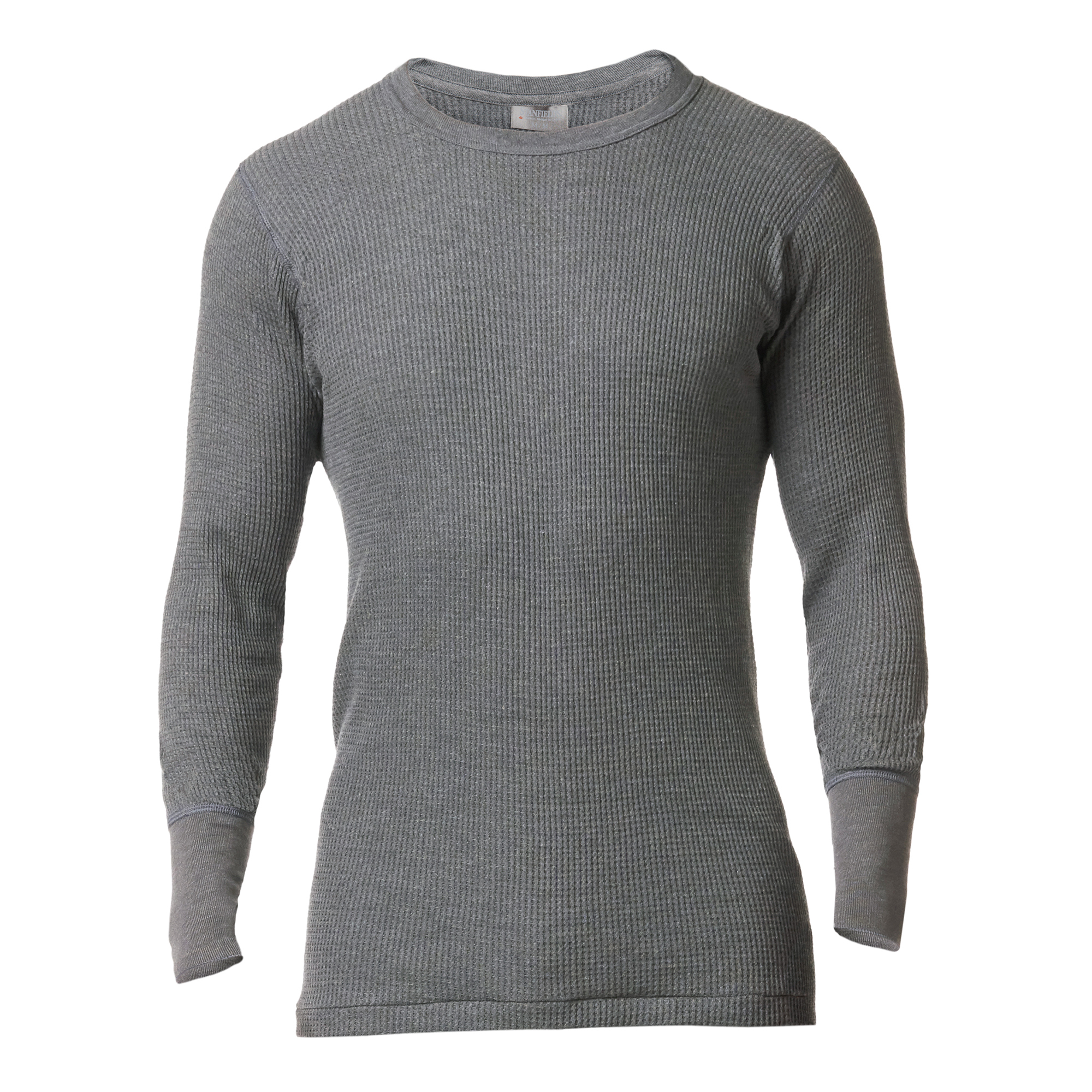 Stanfield's, Men's Thermal Waffle Knit Long Sleeve Shirt, Size M, Color  CHARCOAL MIX, Model# 6623-Charcoal Mix-M