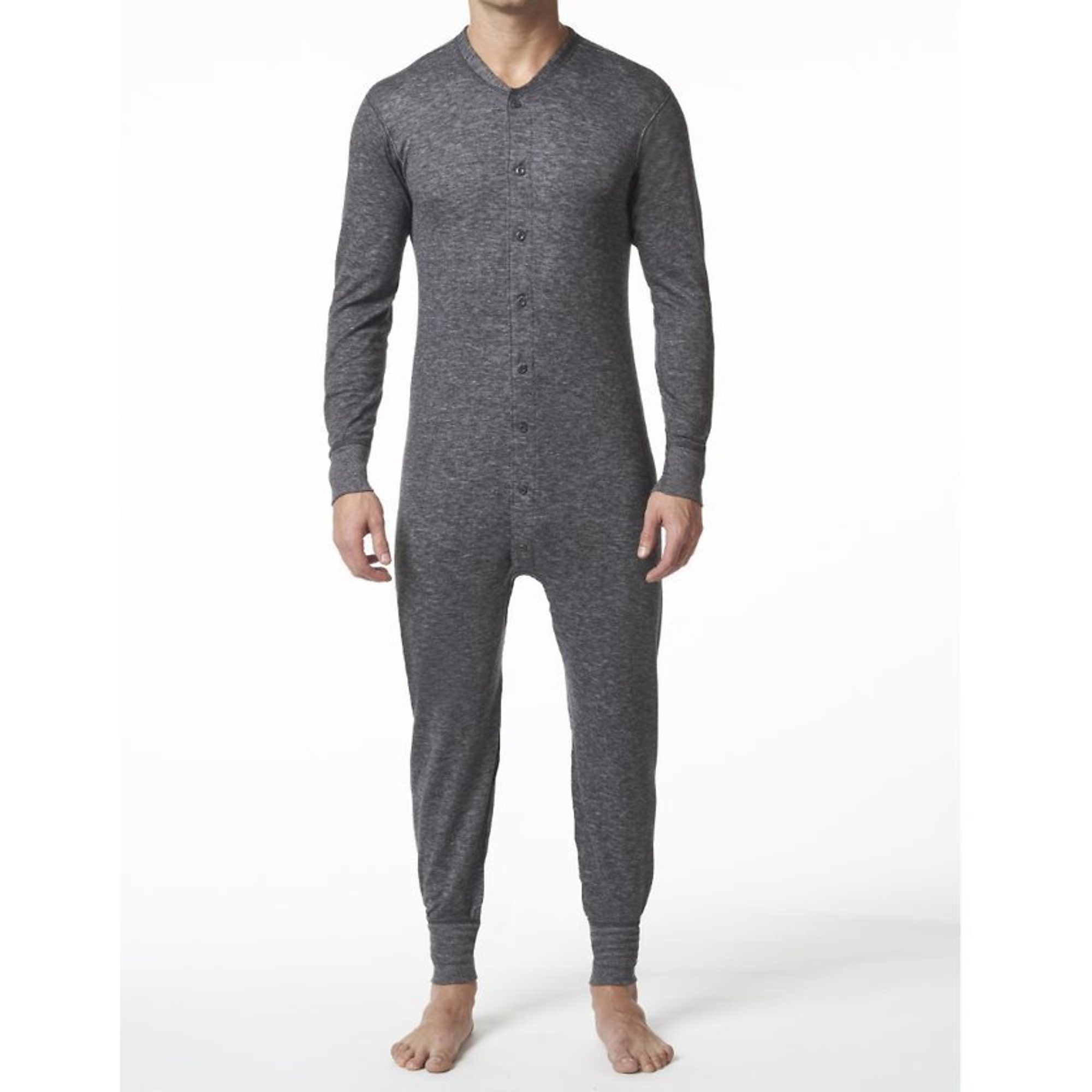 Men's Wool Blend Long Sleeve Base Layer (Two-Layer)