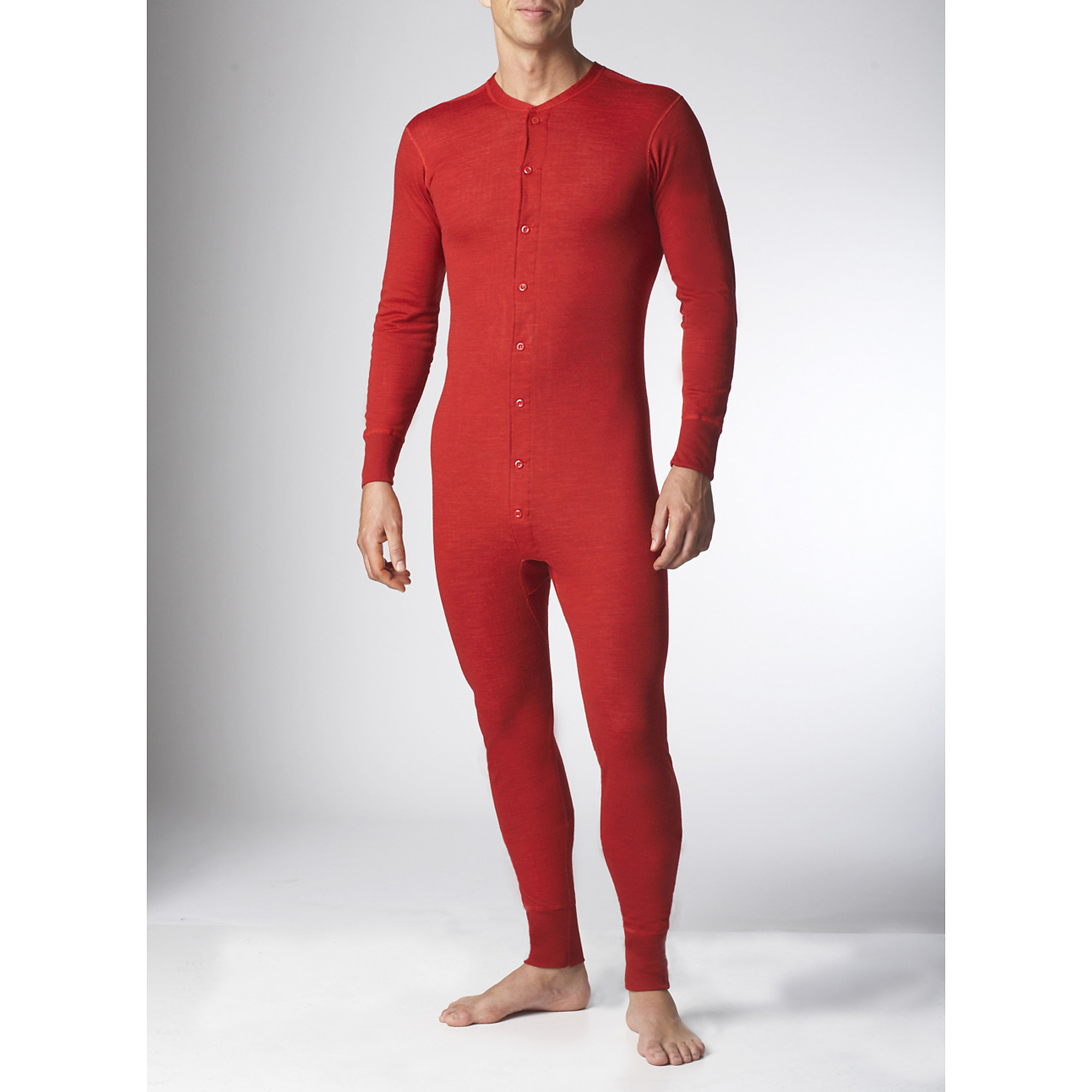 Stanfield's, Men's Pure Merino Wool Long Johns, Size S, Color RED
