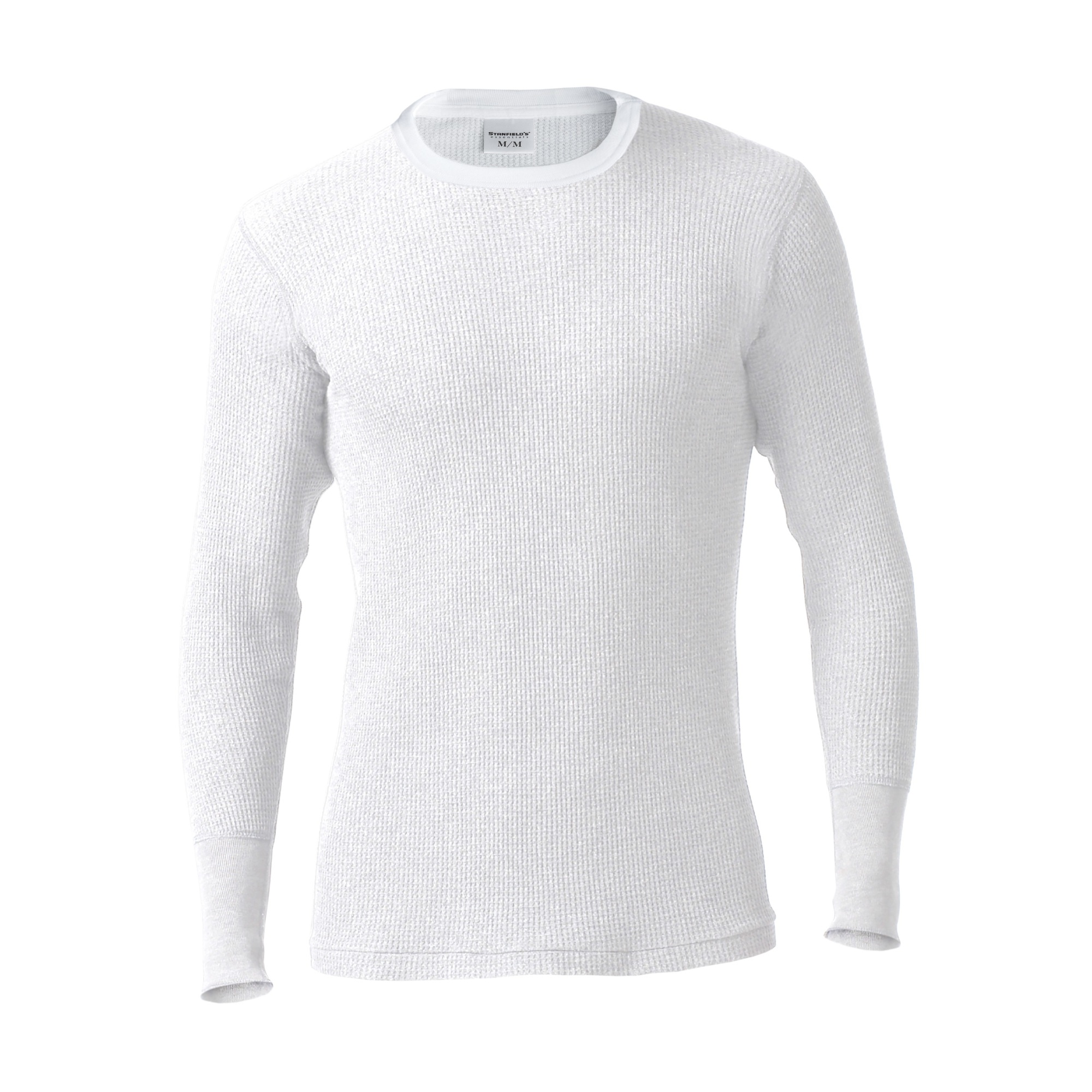 White waffle thermal on sale shirt