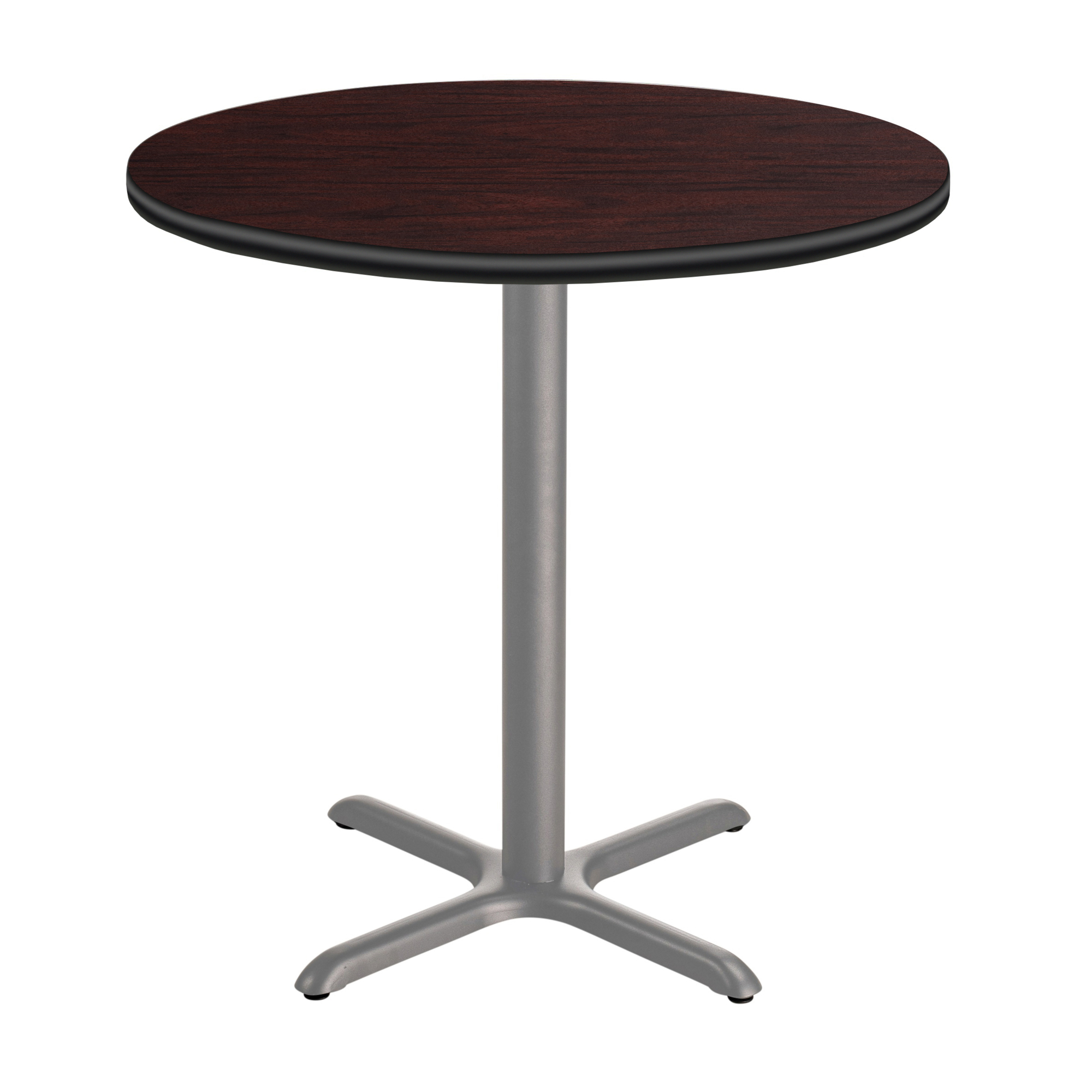 National Public Seating, Cafe Table, 36x36x42 Round "X" Base, Height 42 in, Model# CTG13636XBPBTMMY