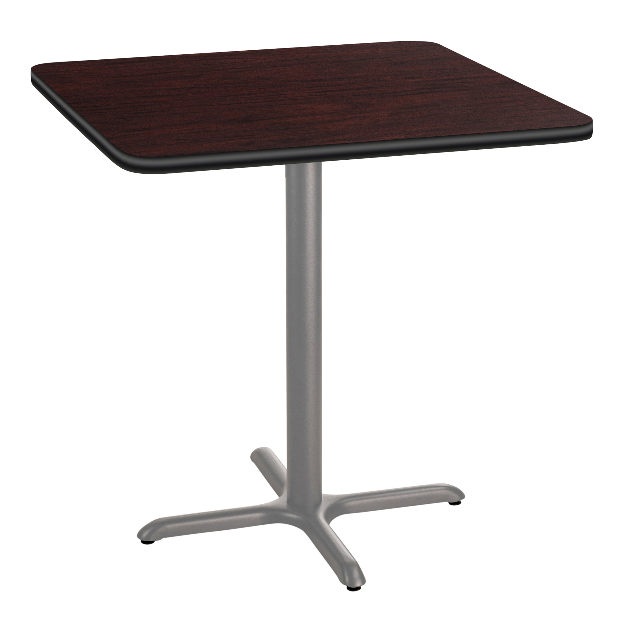 National Public Seating, Cafe Table, 36x36x36 Square "X" Base, Height 36 in, Model# CTG33636XCPBTMMY