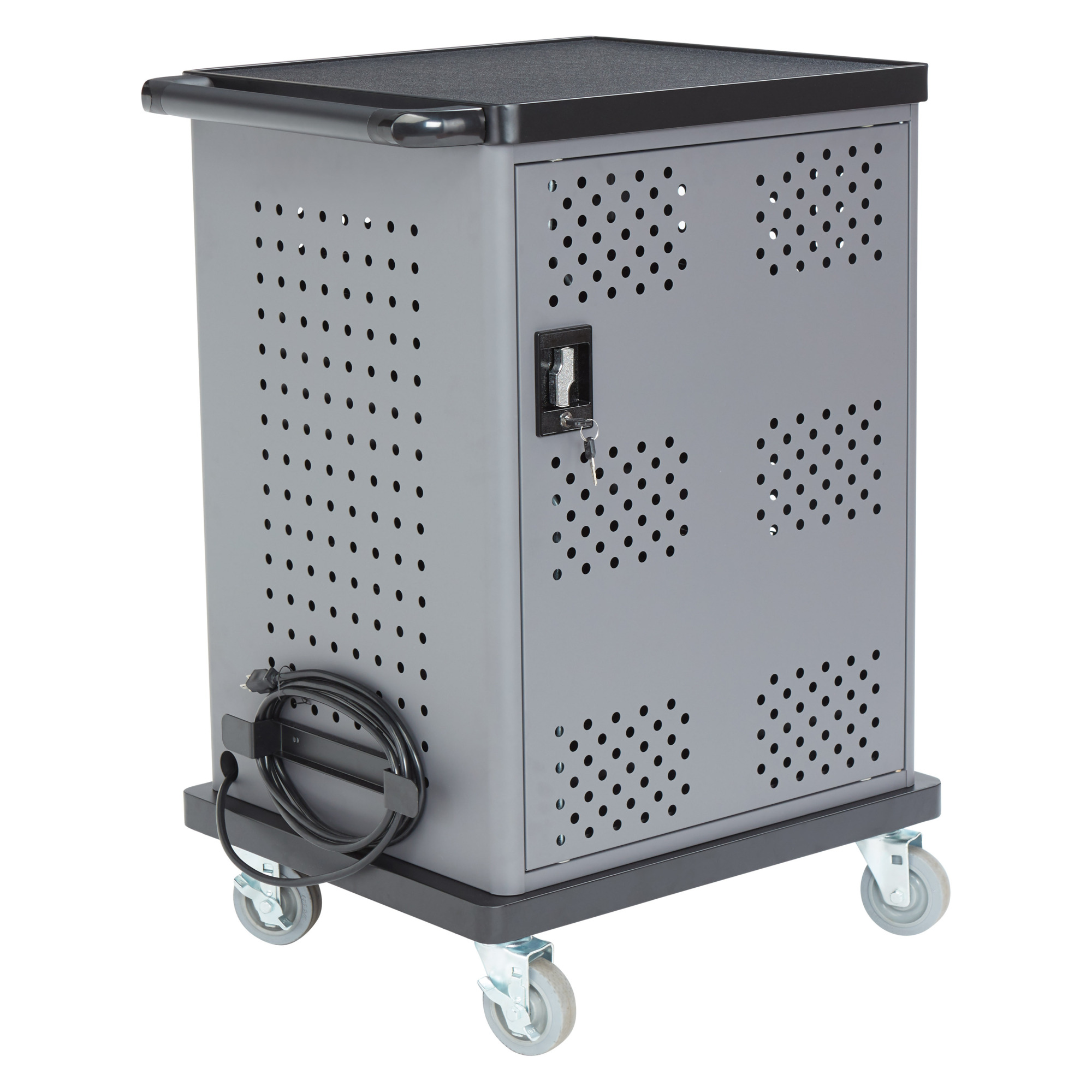 National Public Seating, Duet Charging Cart, Width 28 in, Height 38.25 in, Depth 22 in, Model# DCC