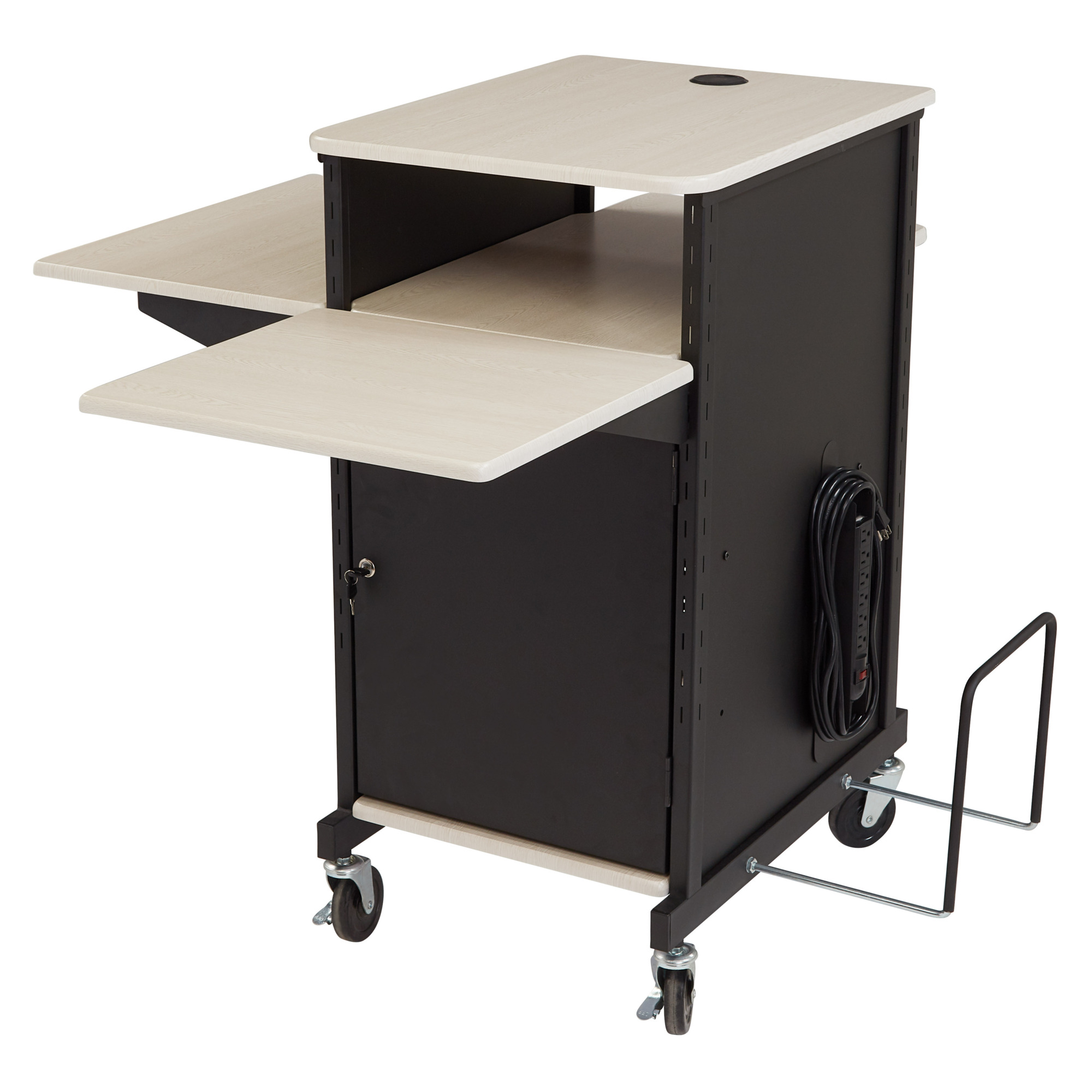 National Public Seating, Jumbo Plus Presentation Cart, Width 21 in, Height 40 in, Depth 33 in, Model# PRC450
