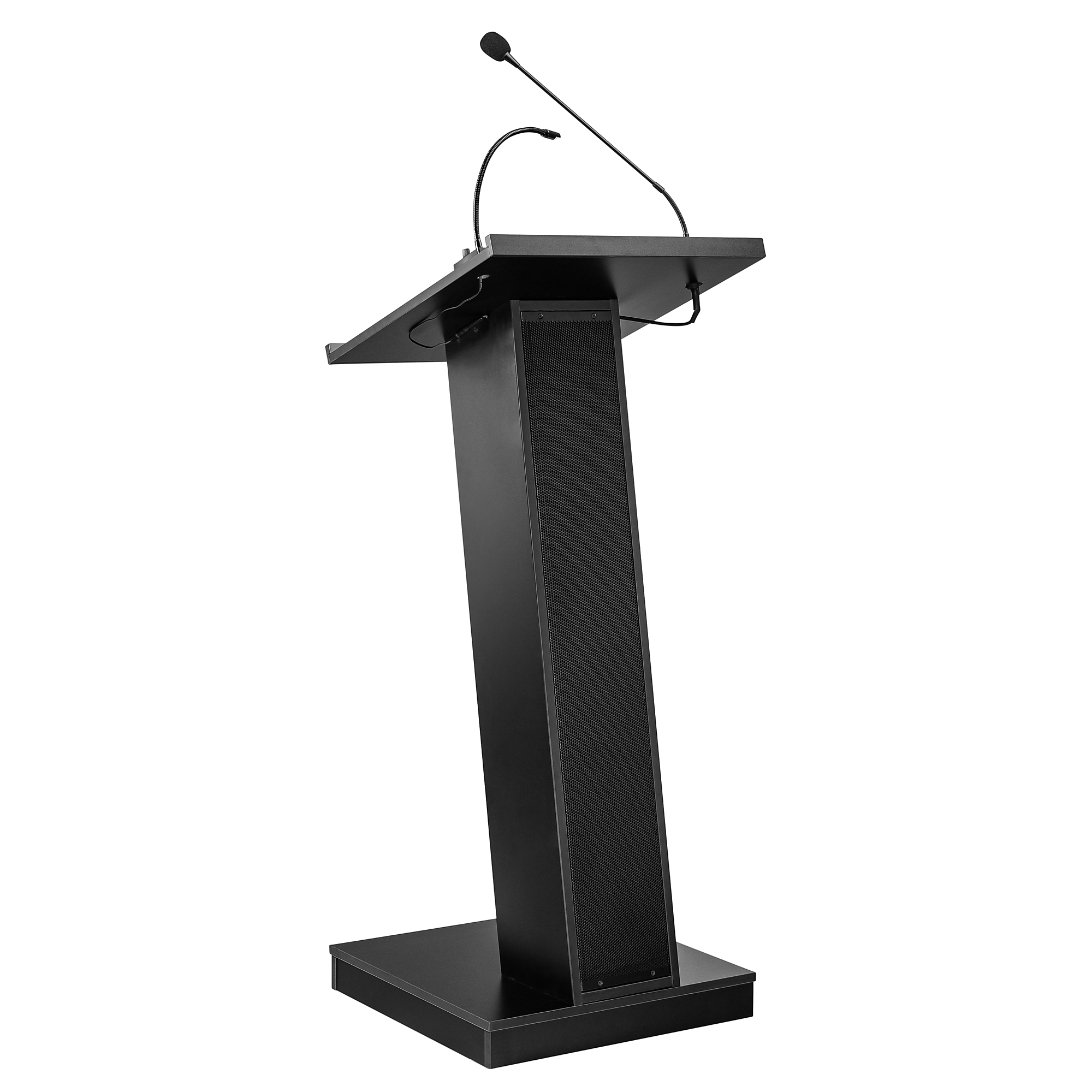 National Public Seating, ZED Lectern with Speaker, Width 19.75 in, Height 49 in, Depth 19.75 in, Model# ZED