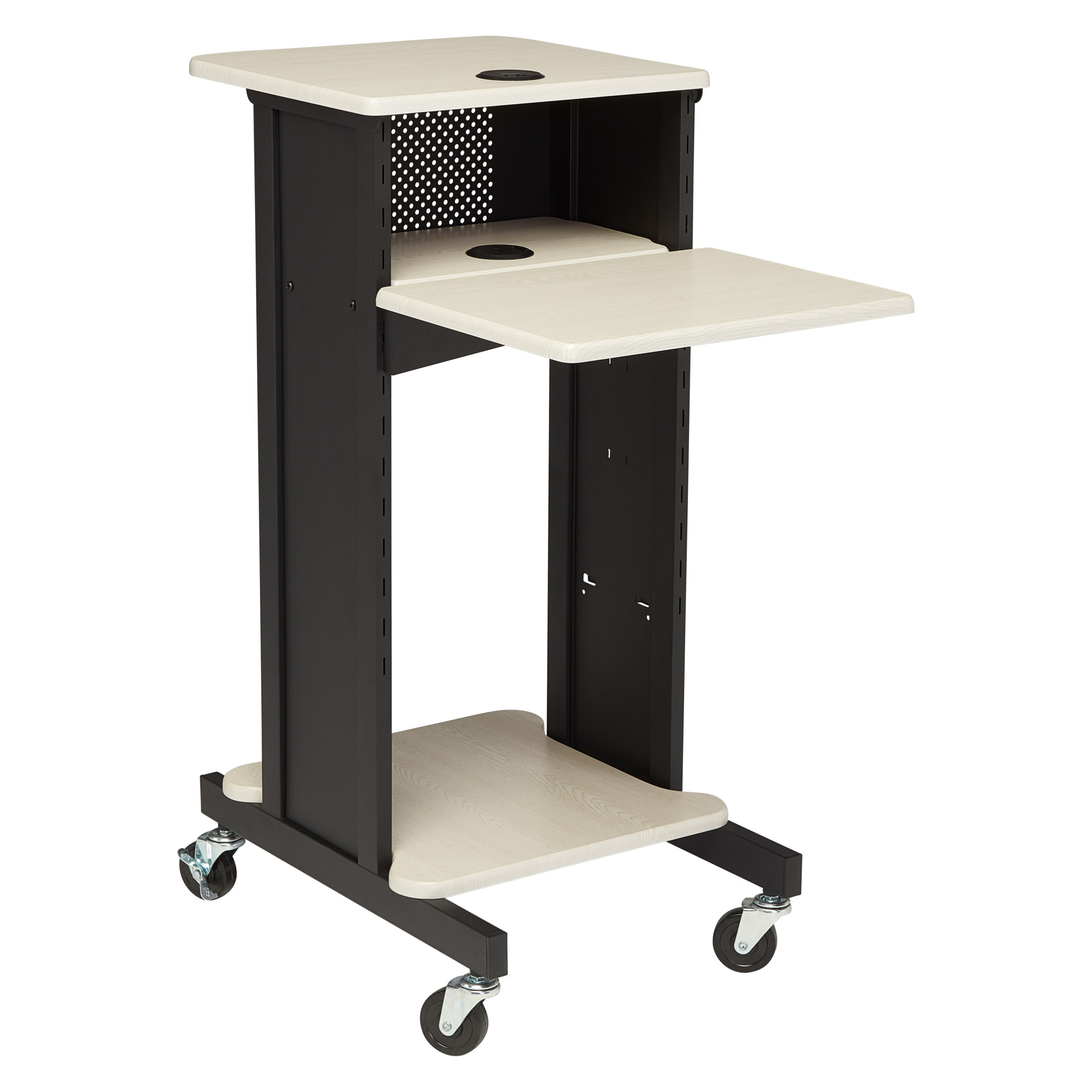 National Public Seating, Premium Presentation Cart, Width 18 in, Height 40.5 in, Depth 30 in, Model# PRC200
