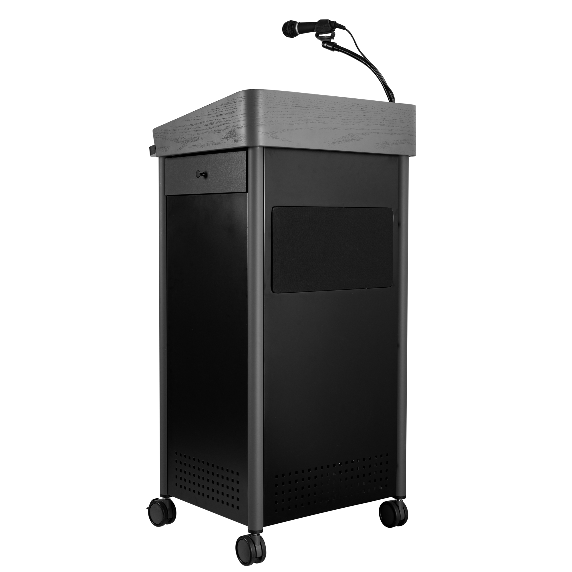 National Public Seating, Greystone Lectern with Sound, Width 23.5 in, Height 45.5 in, Depth 19.25 in, Model# GSL-S