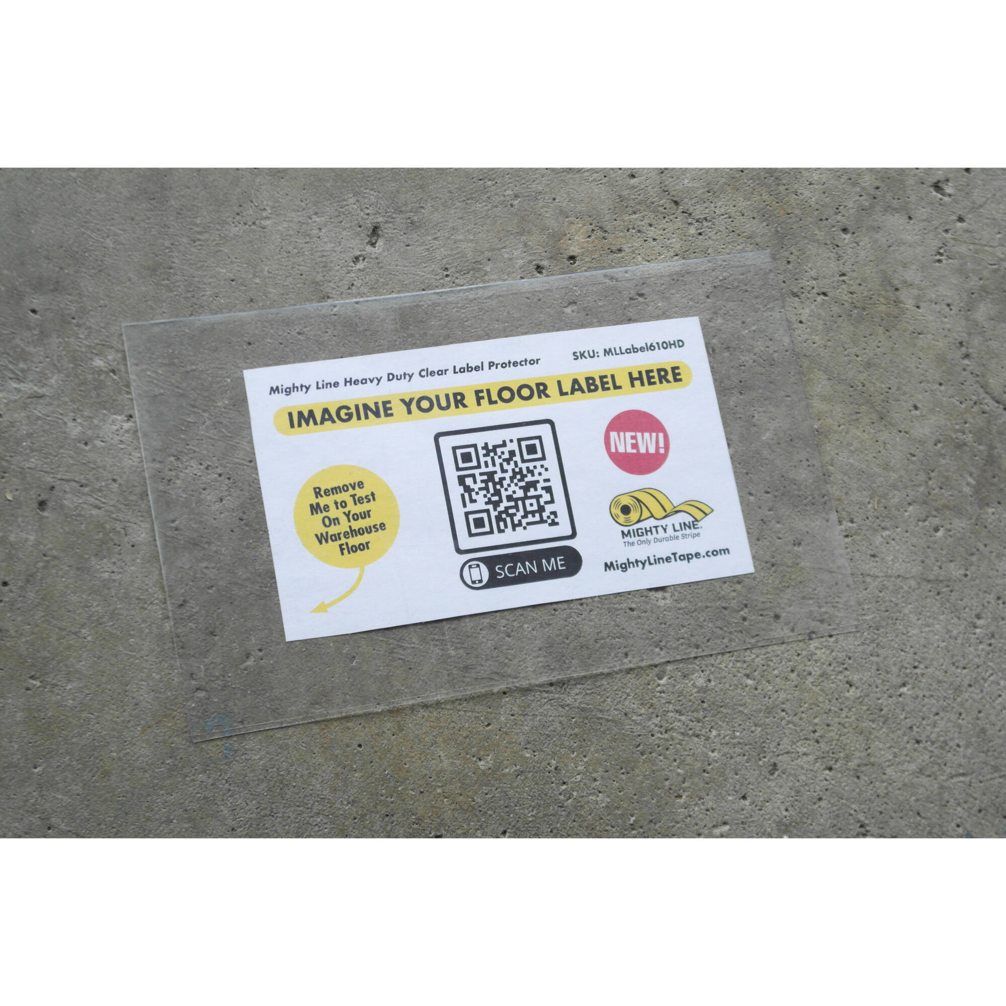 Mighty Line Heavy Duty Label Protectors — 6in. x 10in., 30 Mil Thick, Vinyl, Pack of 50, Model# MLLabel610HD