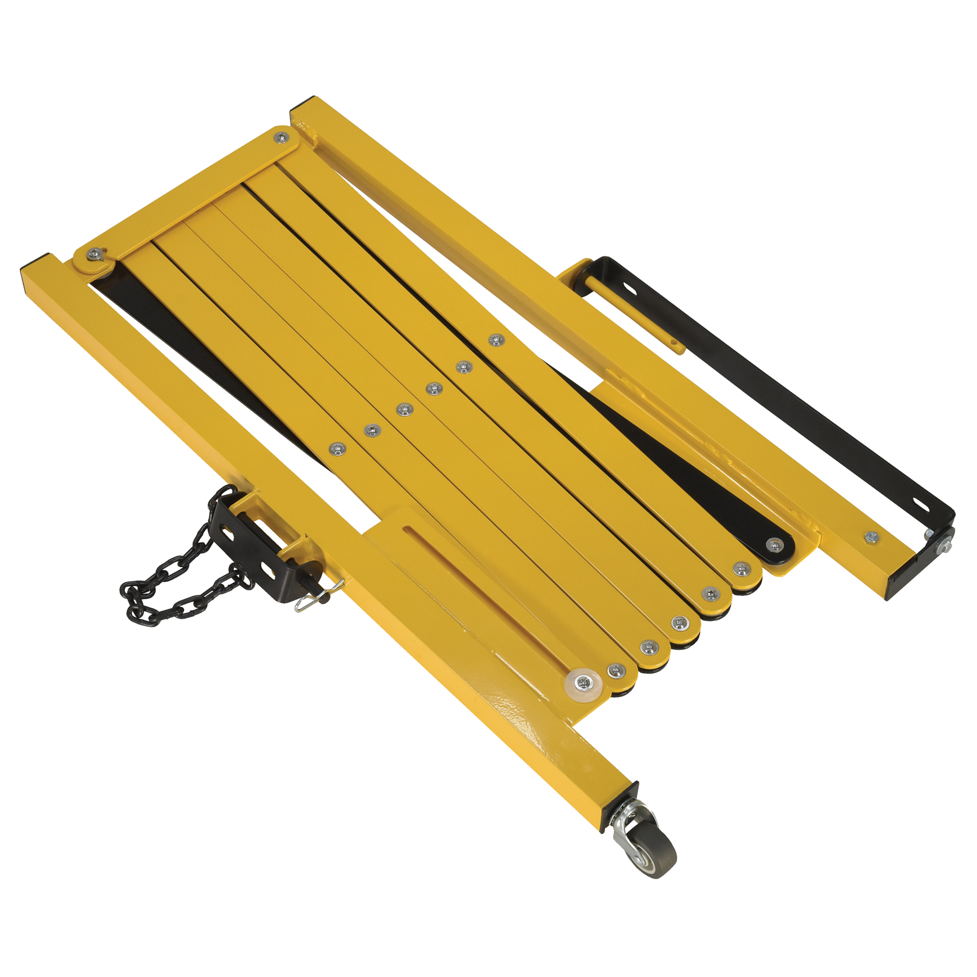 Vestil Aluminum Expand-A-Gate - Wall Mount, Yellow, 144.188in. Max Width, Model# ALEXGATE-30-W