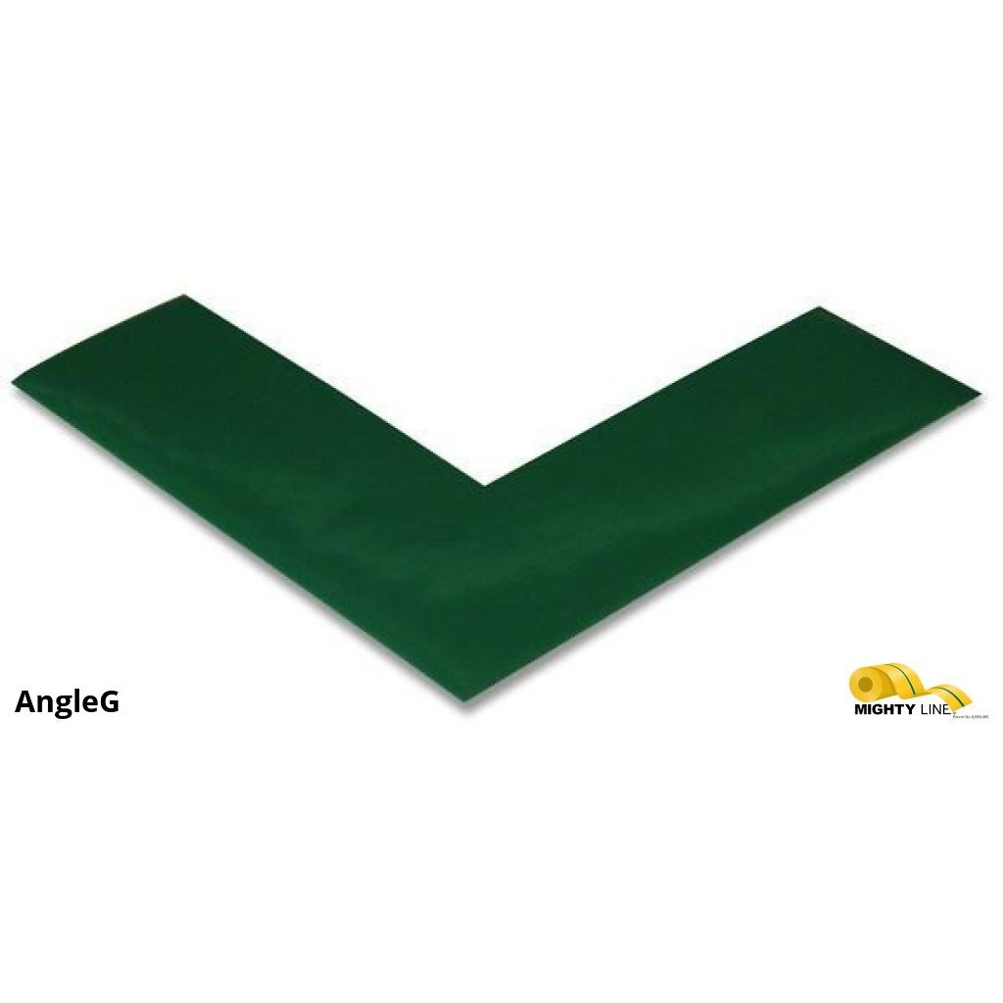 Mighty Line Solid Green Angles — 2in. Wide, 6in. x 6in. x 2in., 50 Mil Thick, Pack of 100, Model# AngleG