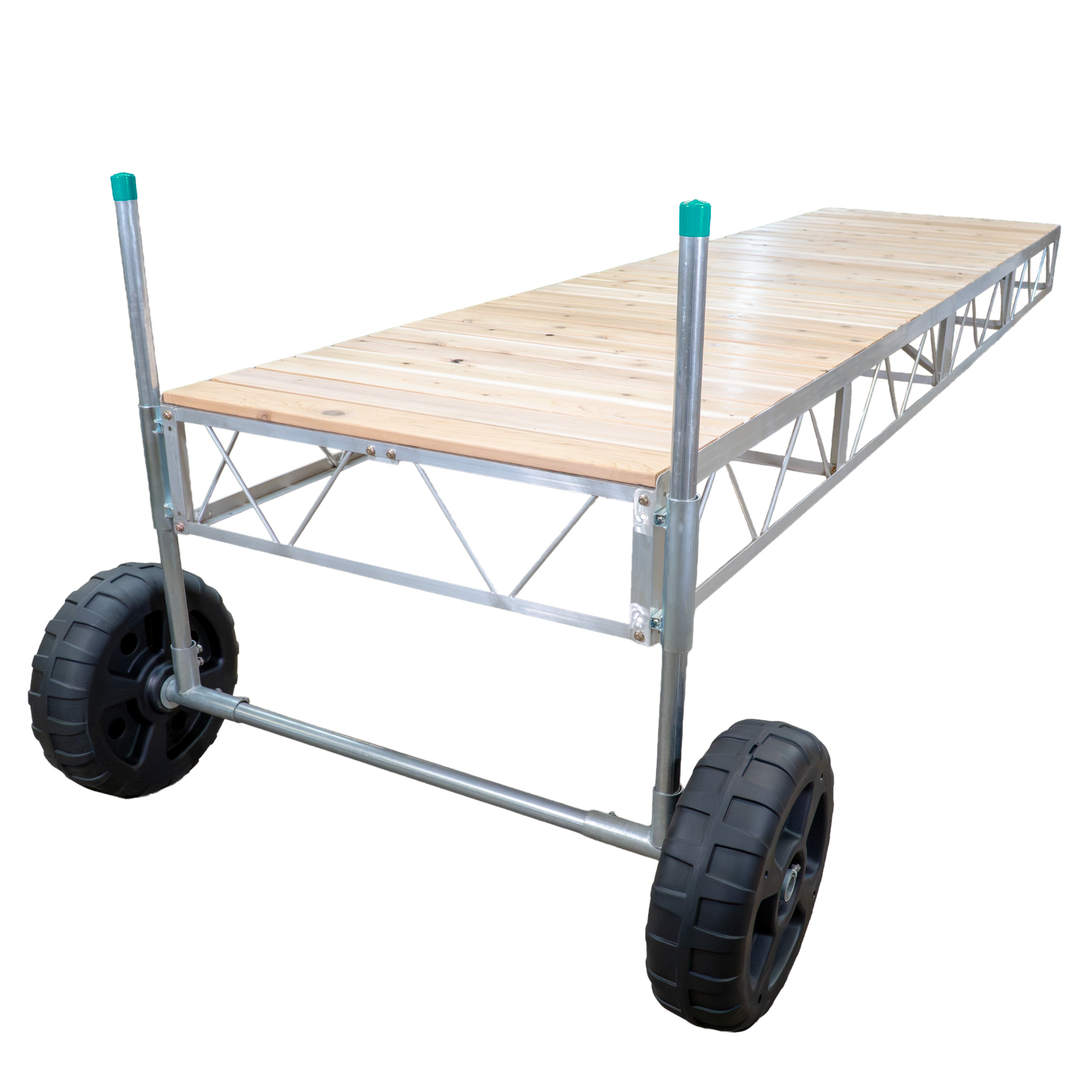 Patriot Docks 24' Straight Roll-In Pipe Dock with Cedar Decking