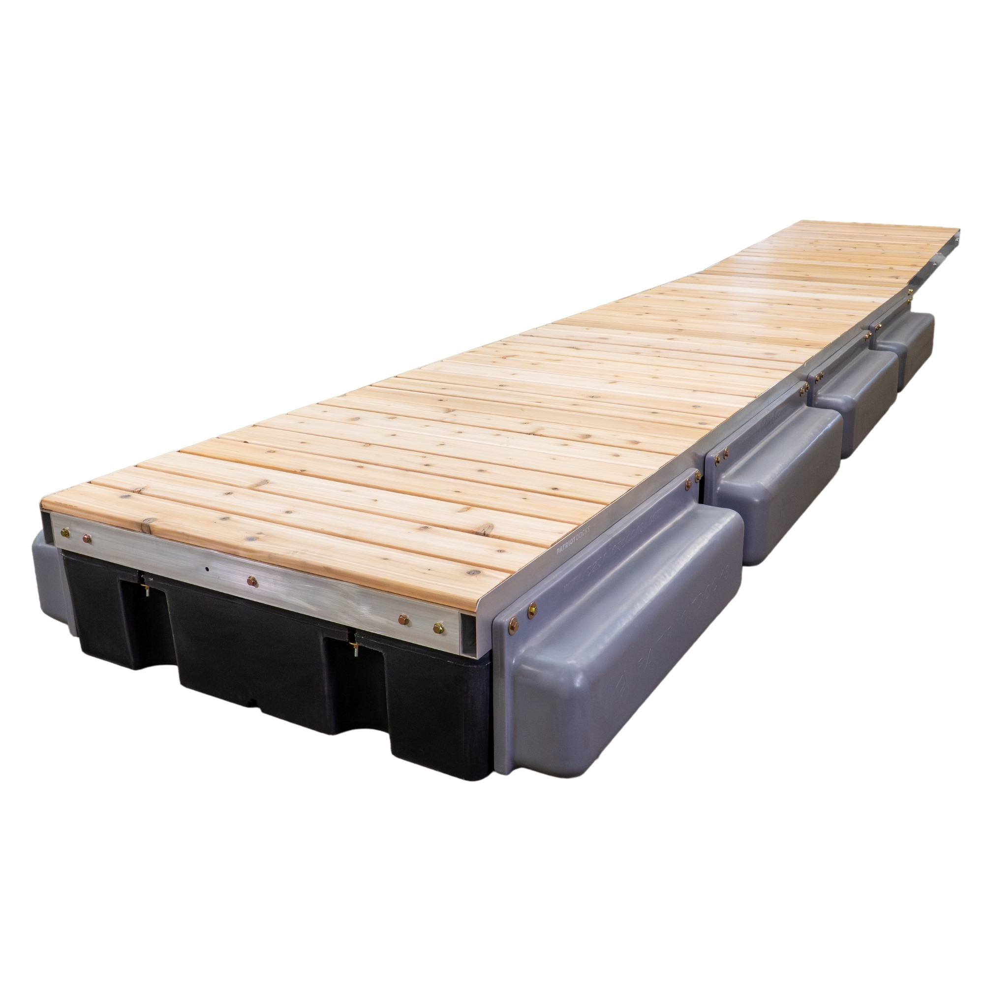 Patriot Docks 40' Low-Profile Premium Floating Dock with Cedar Decking