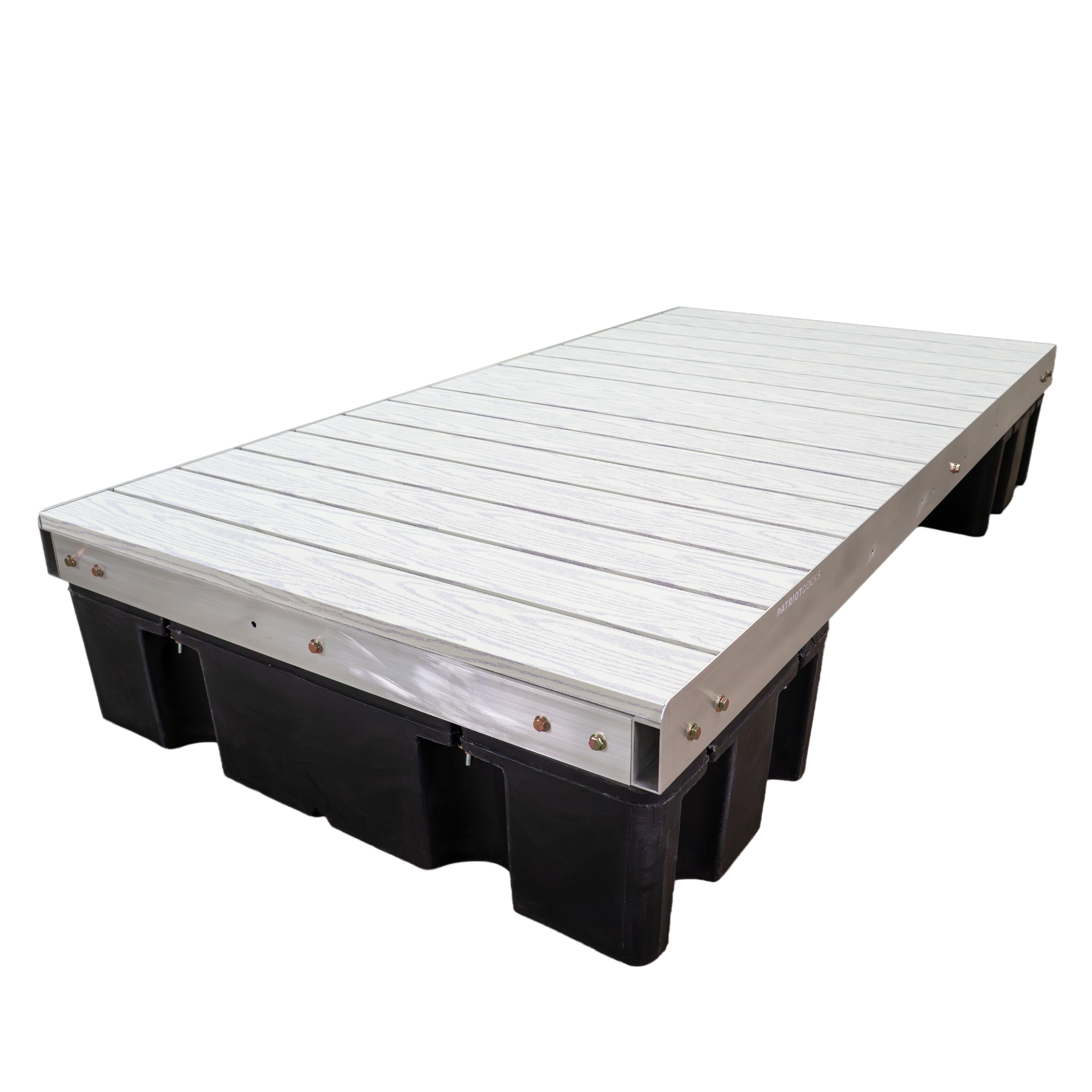 Patriot Docks Low-Profile Floating Dock Section with Gray Aluminum