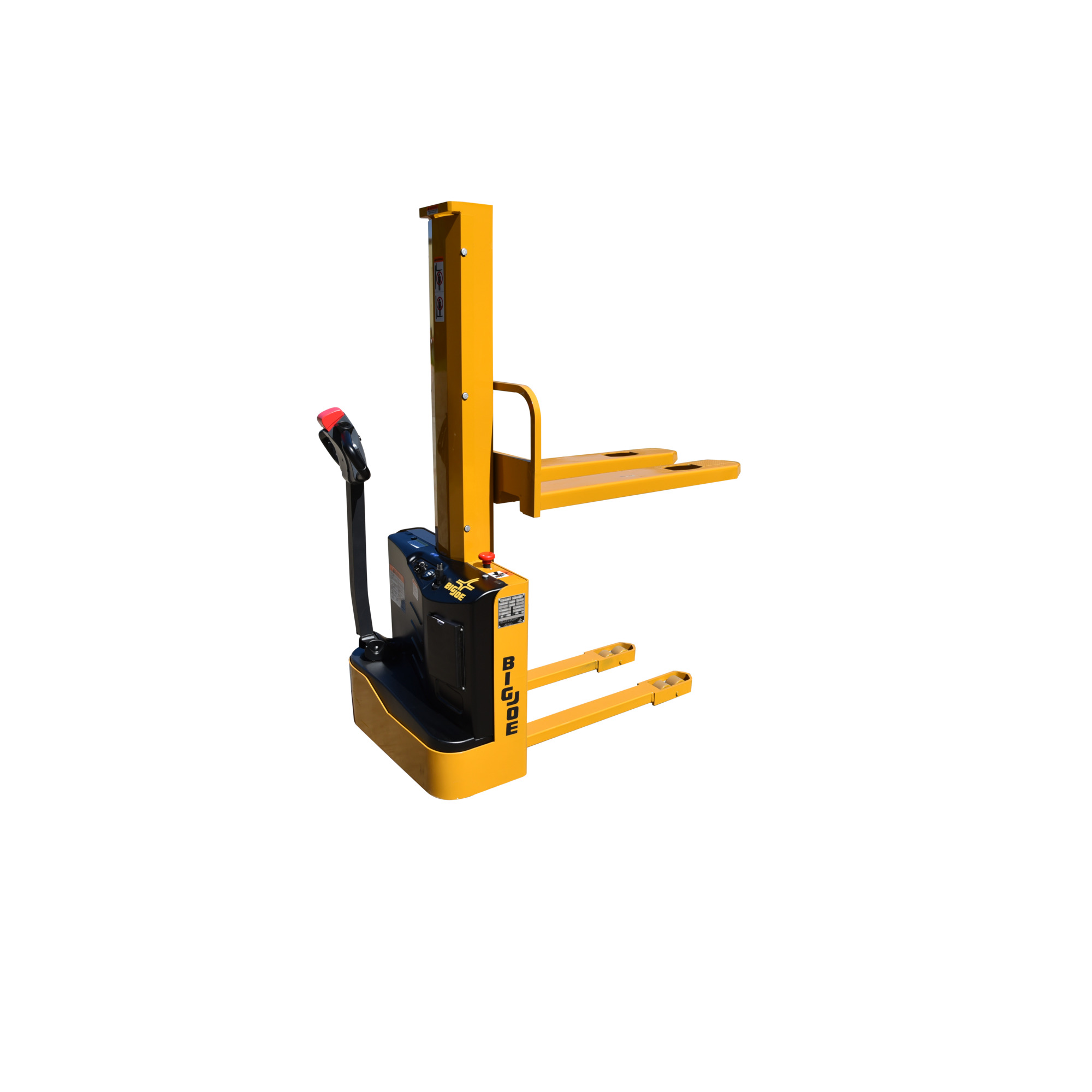 Big Joe, Powered Fork-Over Stacker, Capacity 2200 lb, Raised Height 62 ...