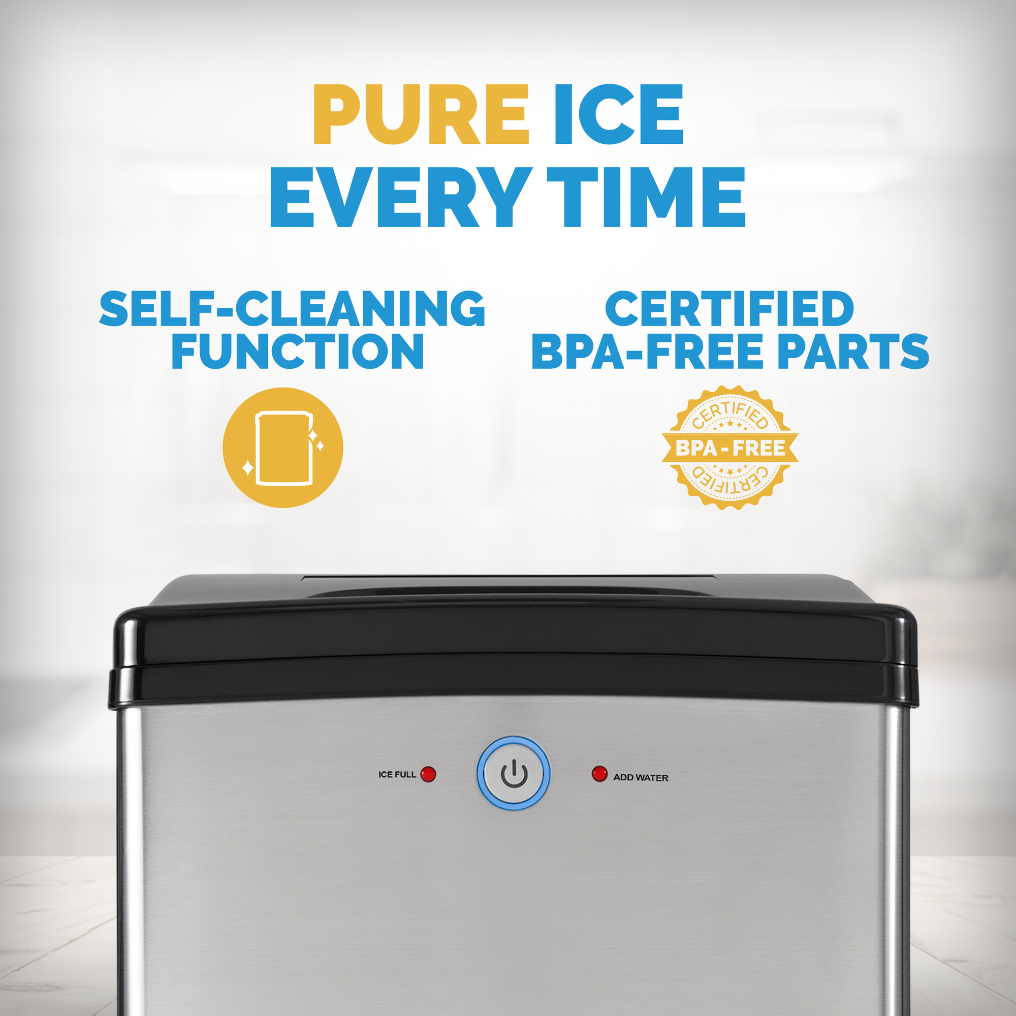 Newair, Nugget Ice Maker Sonic Speed Countertop, Pounds of Ice Per Day