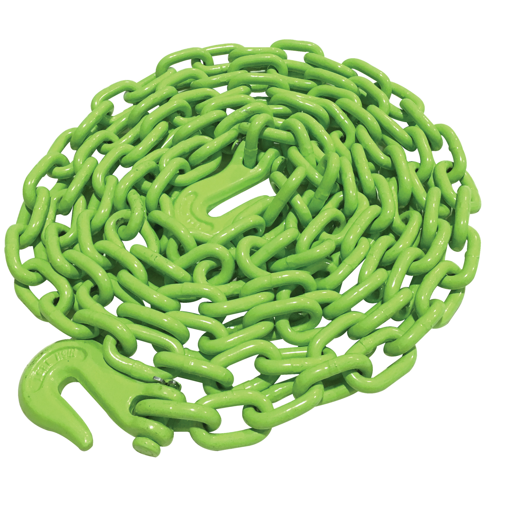 Timber Tuff Tools Log Chain - 5/16in. x 14ft., Grade 43, 3900-Lb. Capacity, High-Visibility Green, Model# TMW-51614HVLC