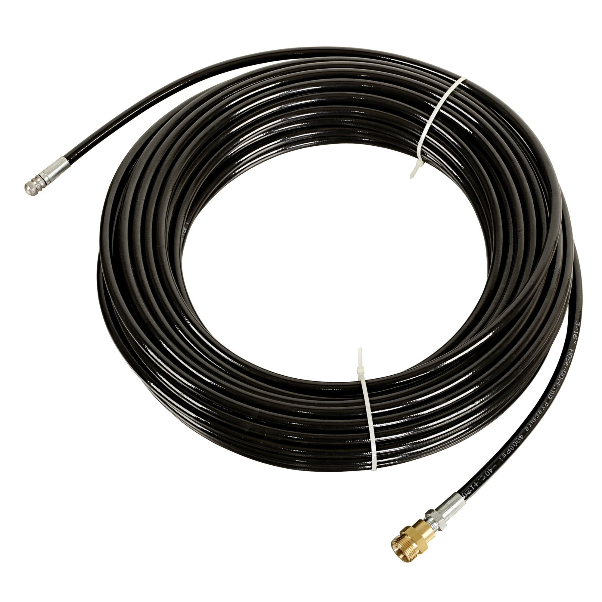 Shop Tuff Clog Buster - 100ft. Clearing Distance, 4800 PSI, 3/8in. dia., Fits M22 Coupling, Model# STF-100SPCB