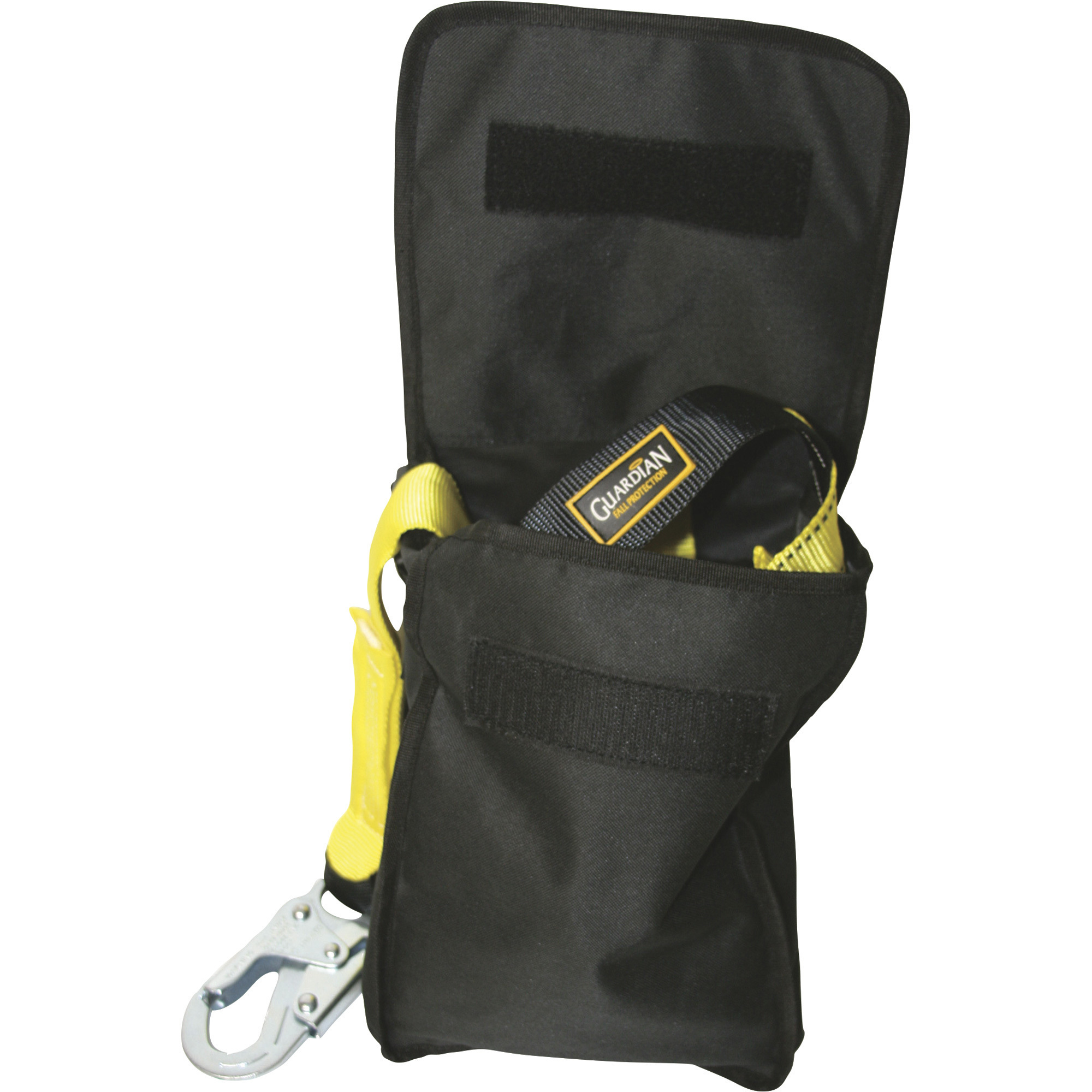 Qualcraft Guardian Fall Protection Contractor Kit, High-Visibility  Yellow/Black, Safety Harness with Shock Lanyard