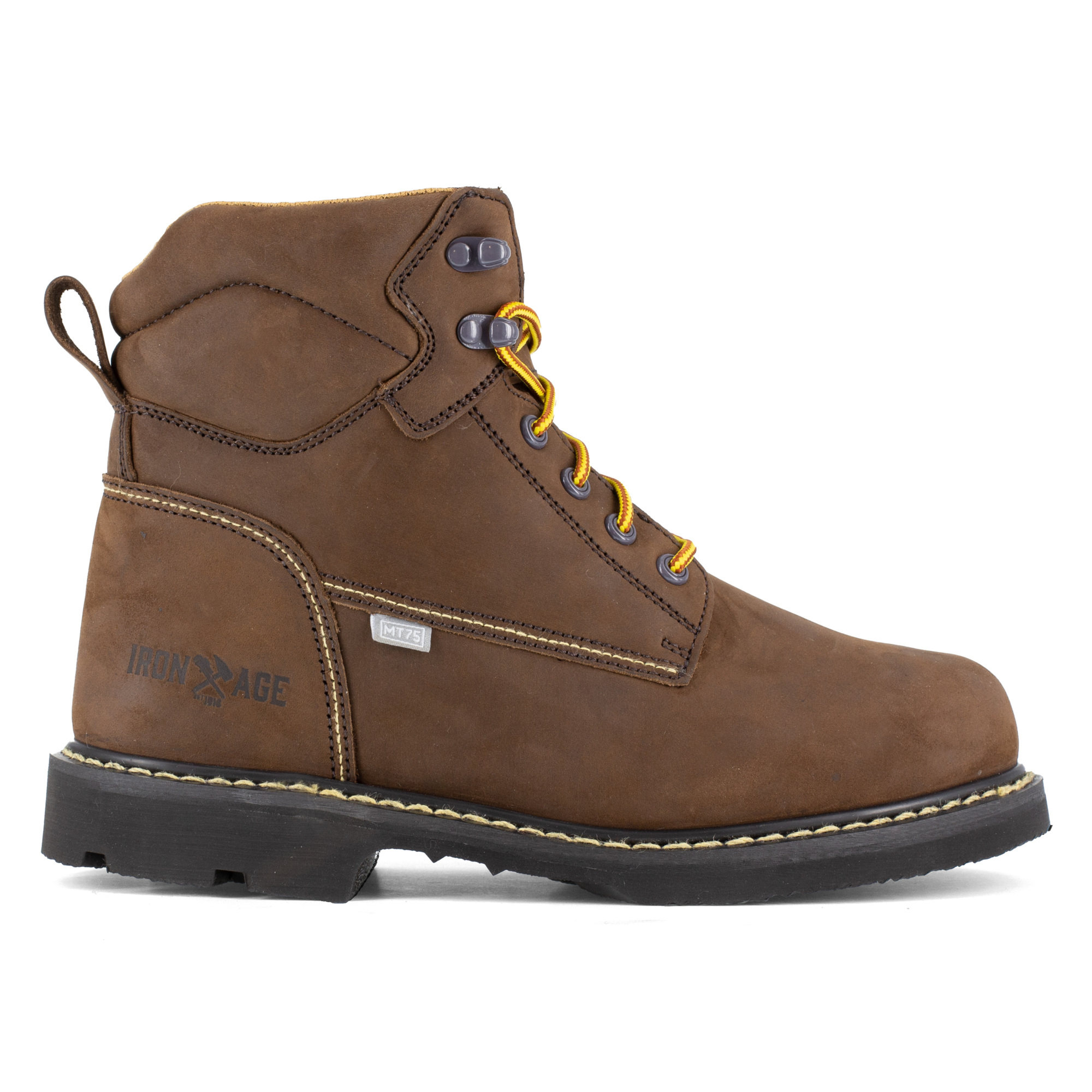 Iron Age, 6in. Work Boot with Met Guard, Size 12, Width Medium, Color ...