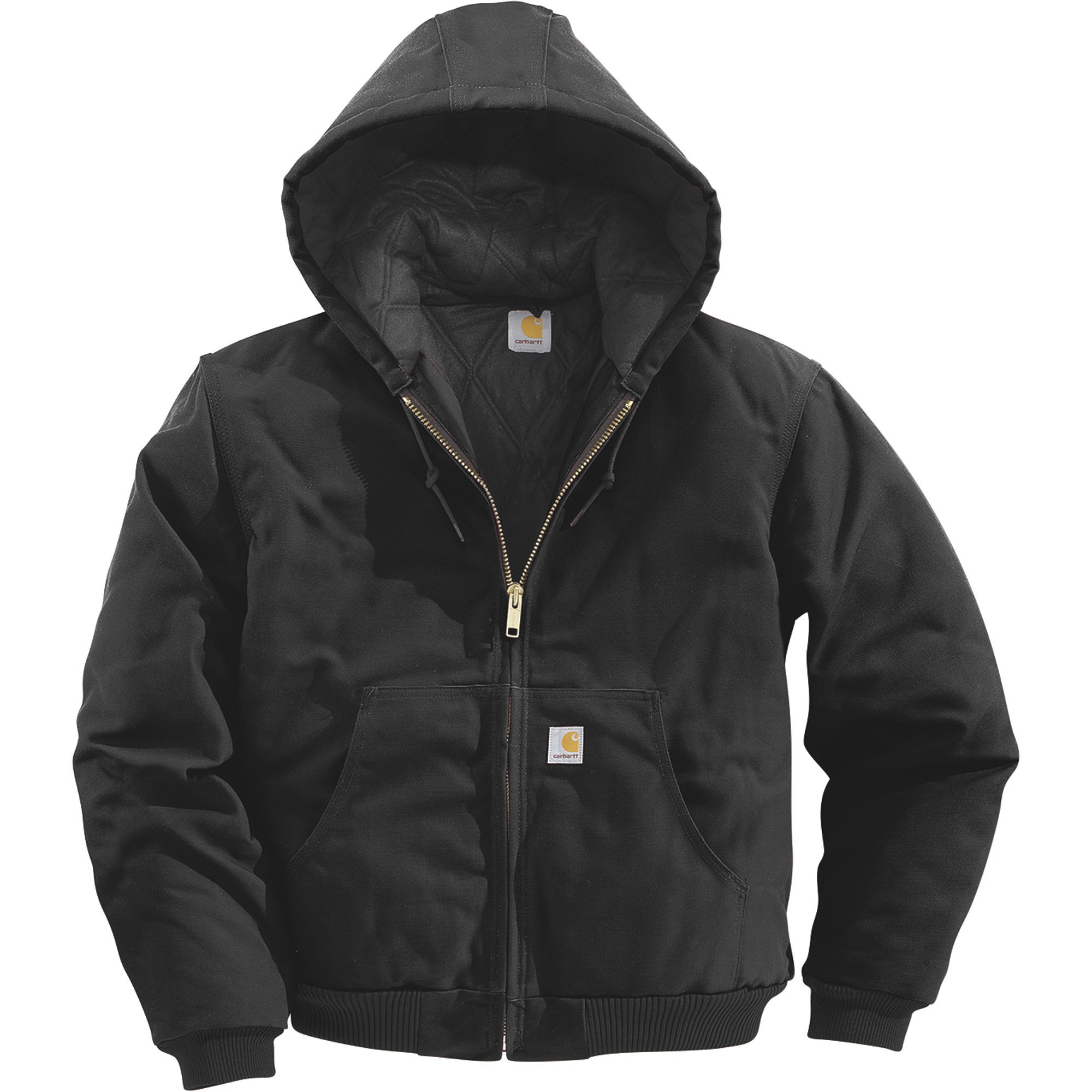 Carhartt Men's Duck Active Jacket - Quilt-Lined, Black, XL Tall