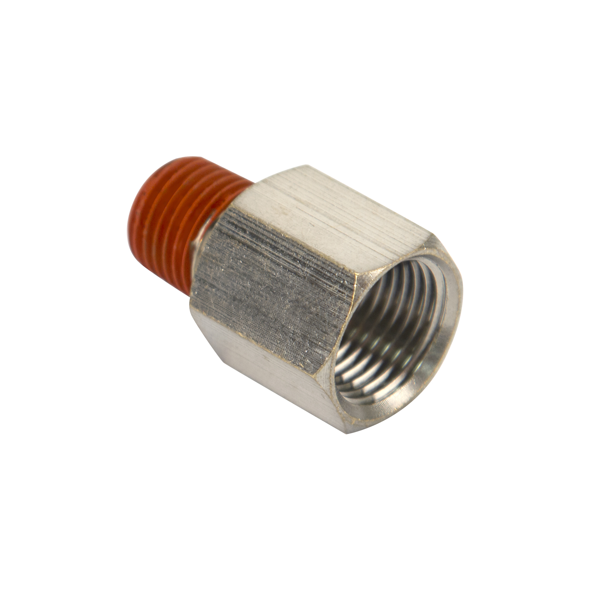 Viair Brass Reducer - 3/8in. NPT(F) to 1/4in. NPT(M), Pre-Treated with Thread Sealant, Model# 92842