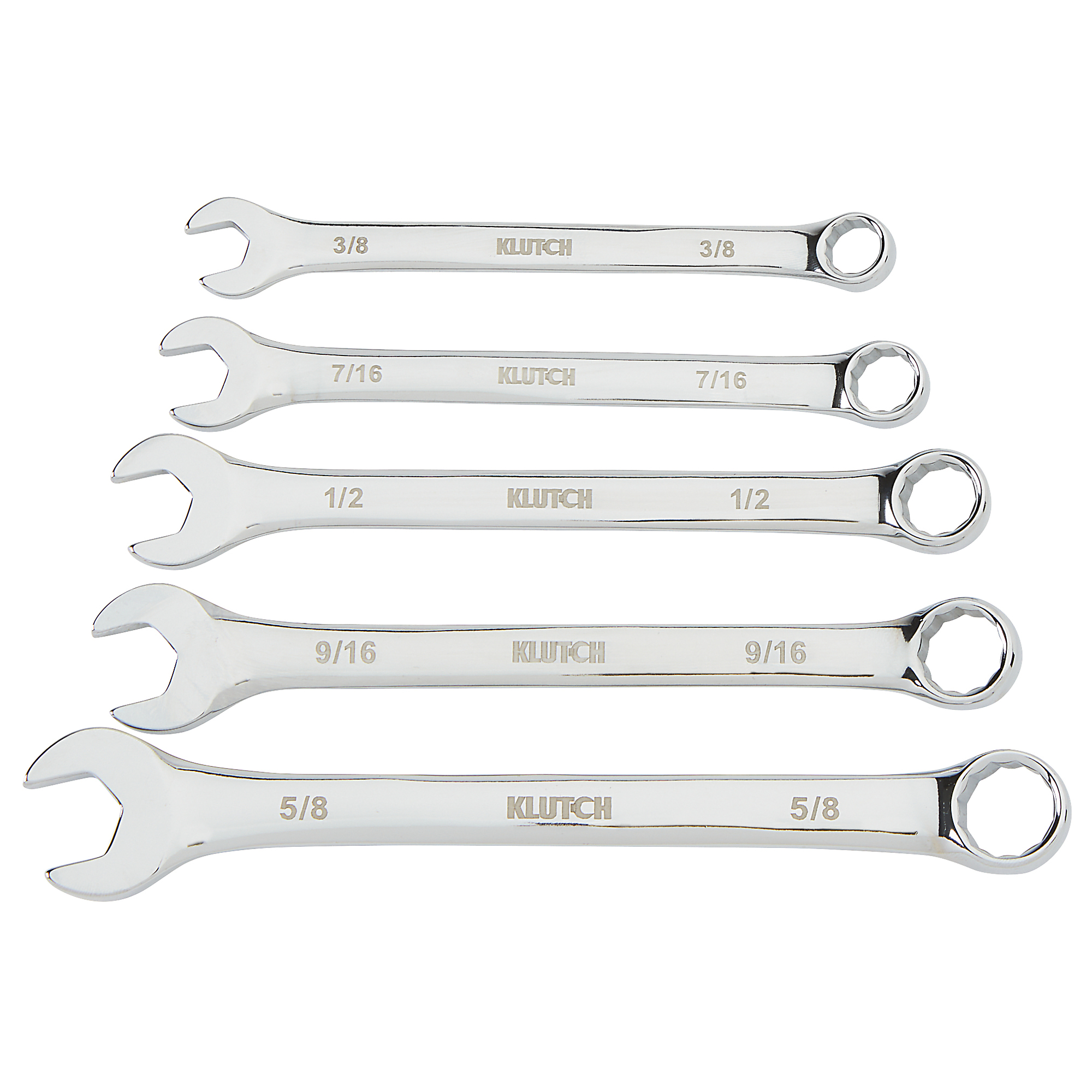 Klutch 5-Pc. Combination V-Groove Wrench Set
