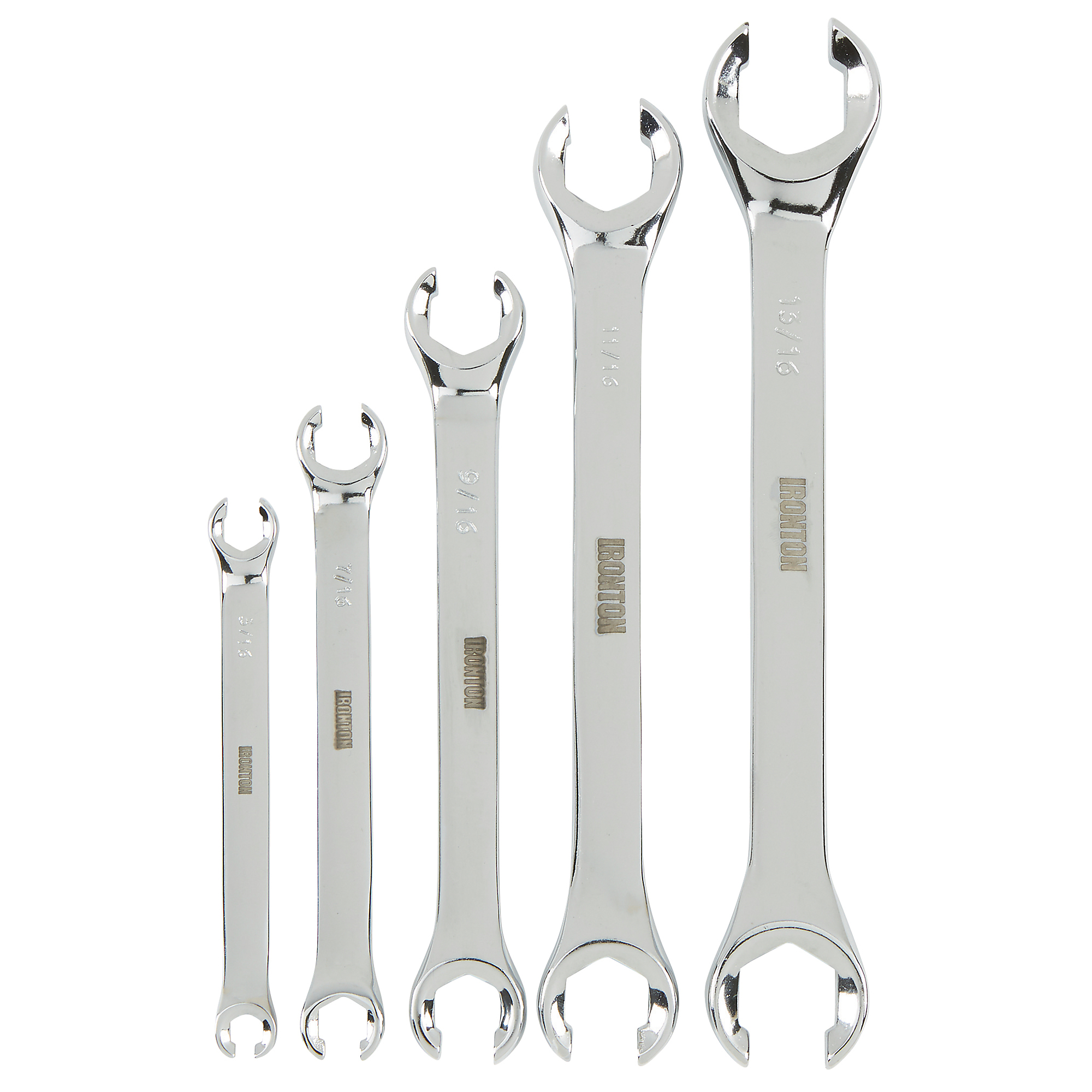 Ironton 5-Pc. SAE Flare Nut Wrench Set